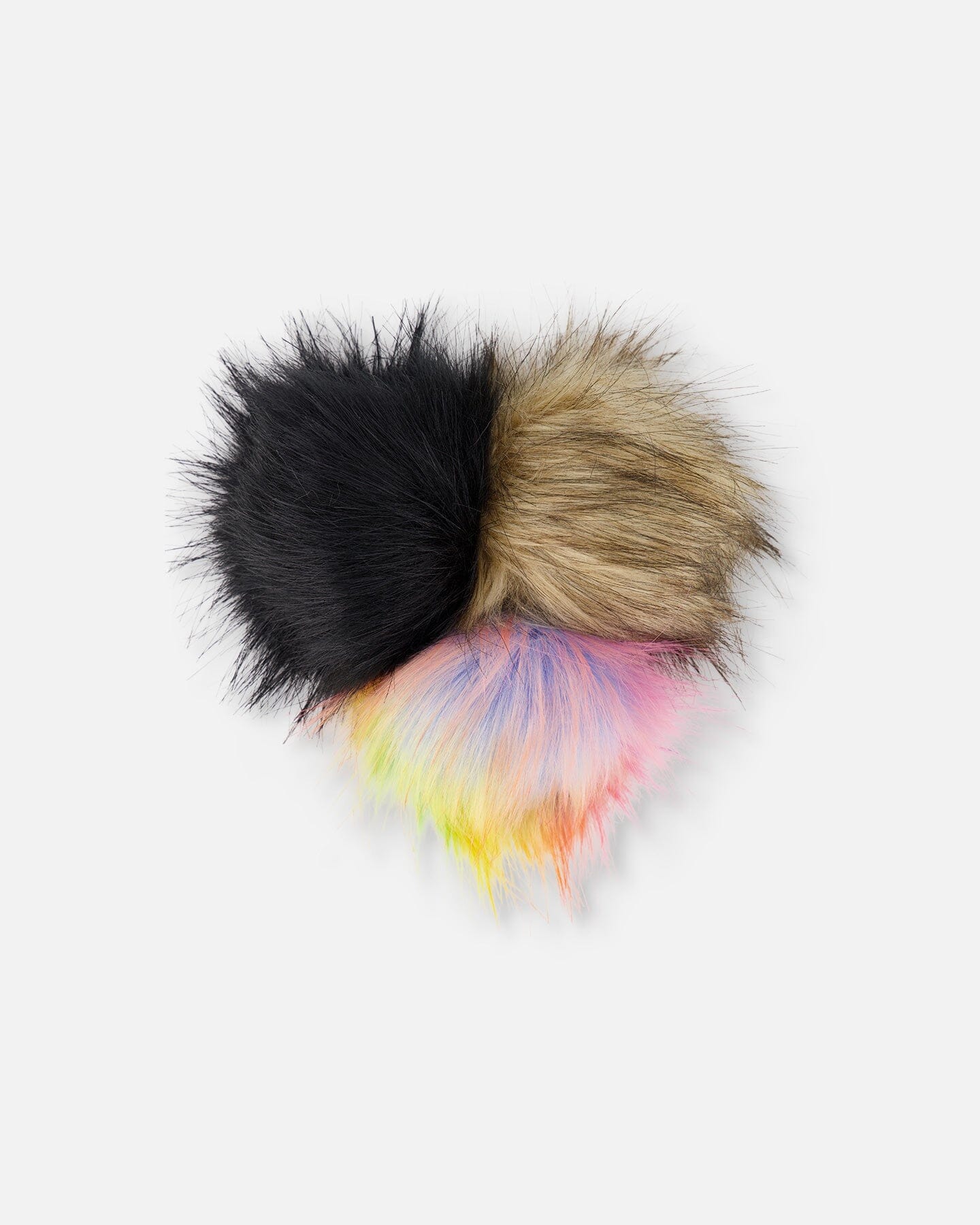 Black Fake Fur Pompom For Hat - Image 3