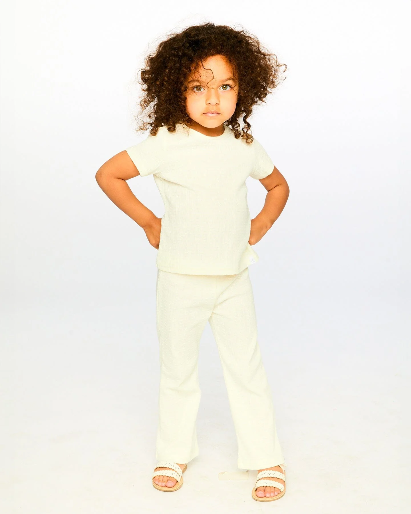 Crinkle Jersey Leggings Off White - Image 2