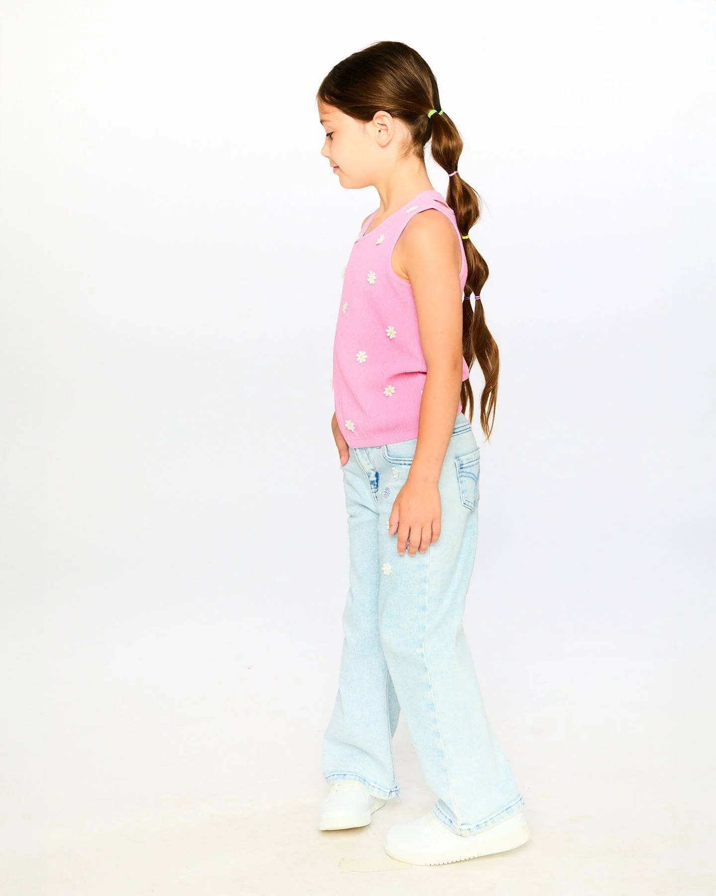 Crinkle Jersey Tank Top Pink - Image 2