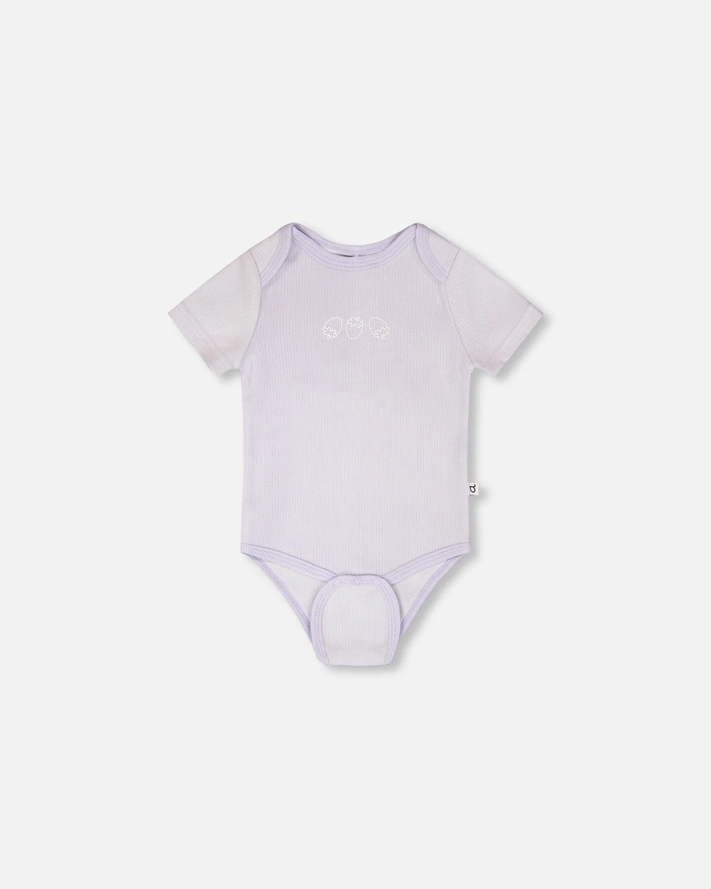 Evolutive Cotton Rib Jersey Onesie Lilac - Image 2