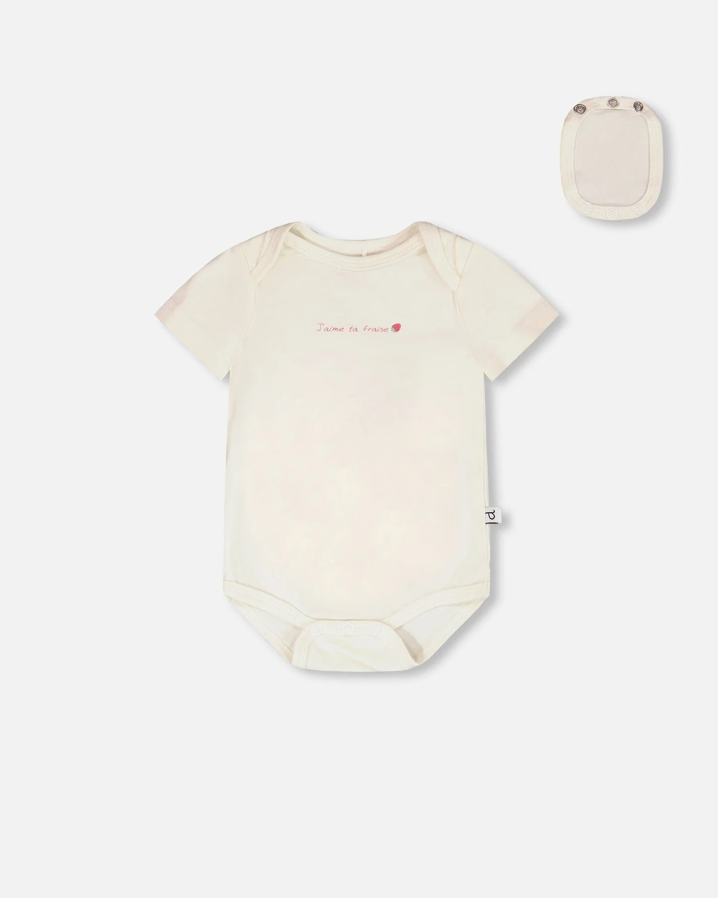 Evolutive Organic Cotton Jersey Onesie White