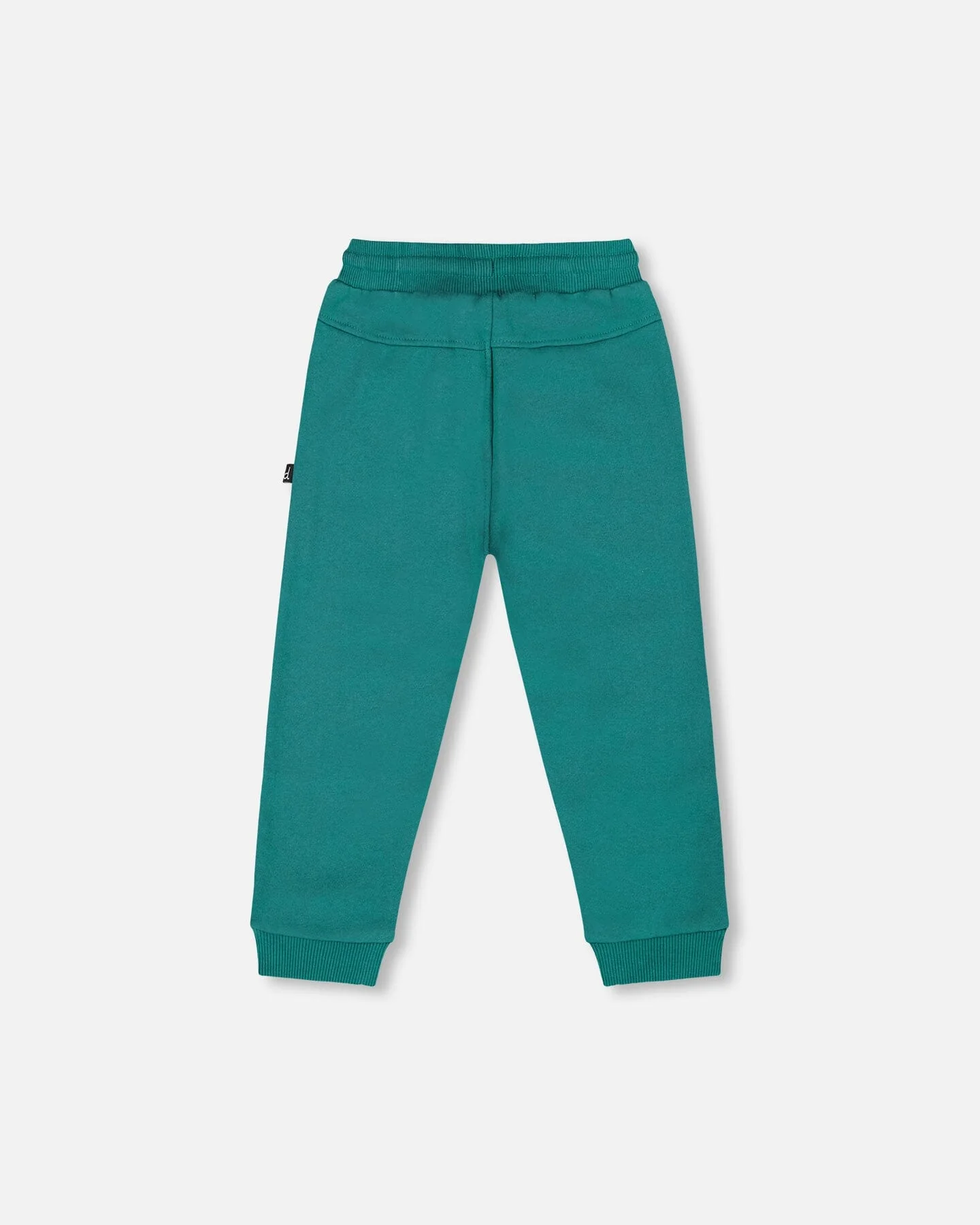 Fleece Sweatpants With Articulated Knees Forest Green - Image 3