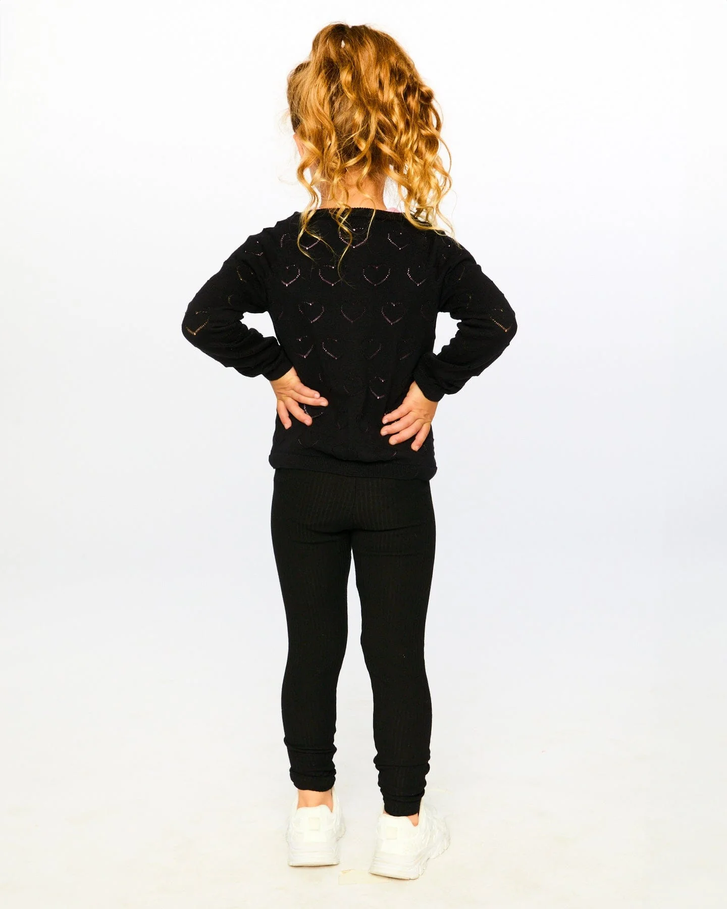 Full-Length Rib Leggings Black - Image 2