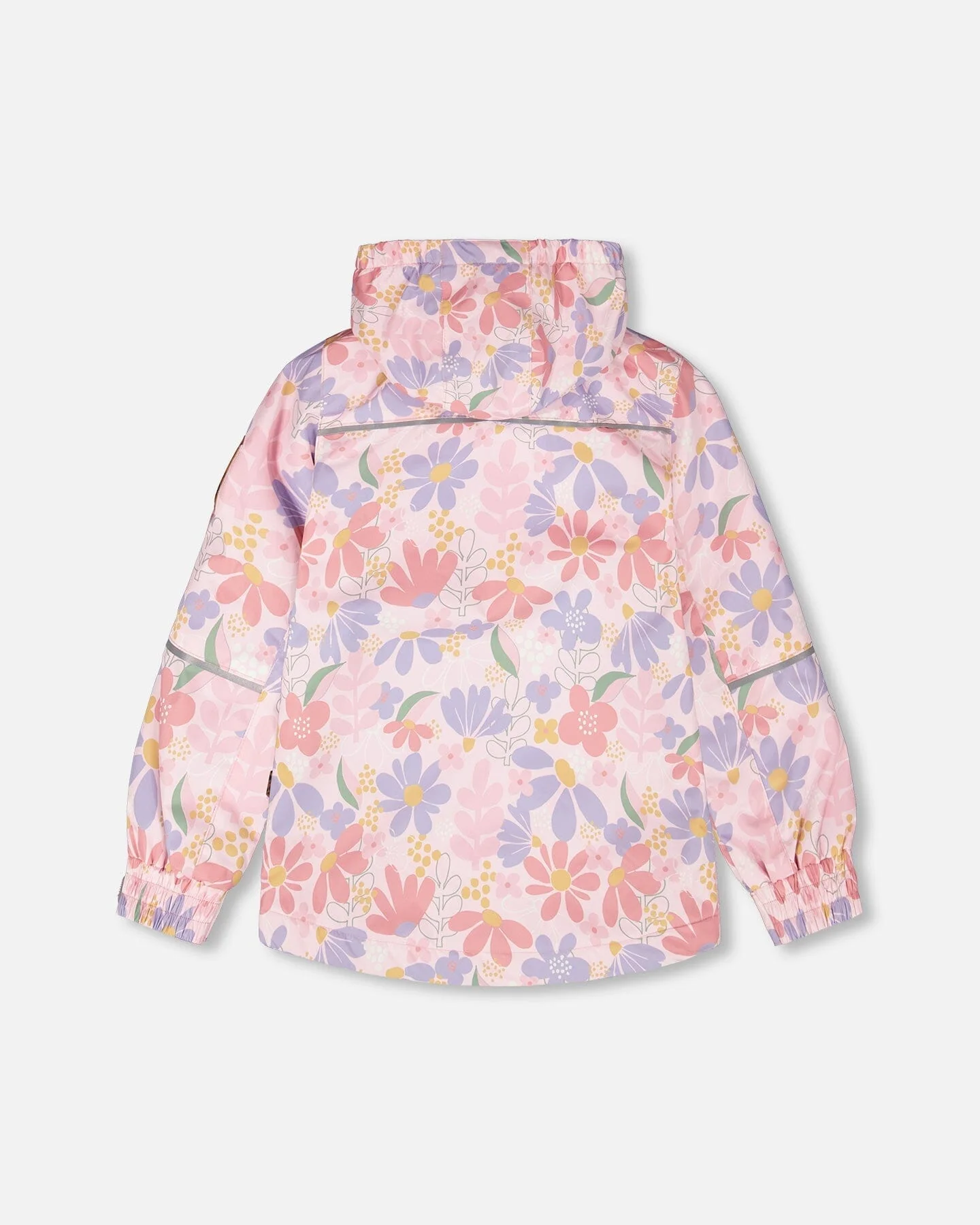 Insulated Two-Piece Mid-Season Outerwear Set Pink Flower Print - Image 2