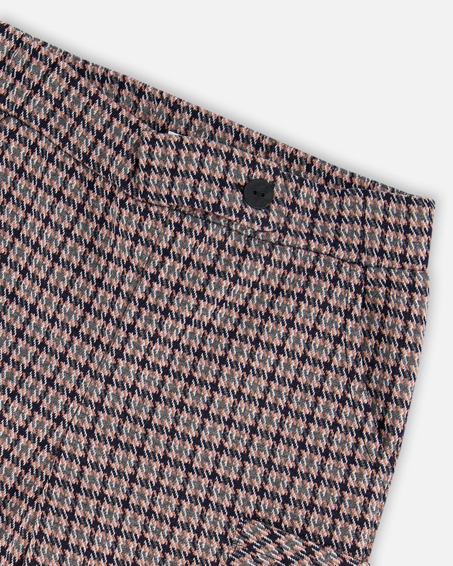 Jacquard Knit Flare Pants With Houndstooth Pattern - Image 4