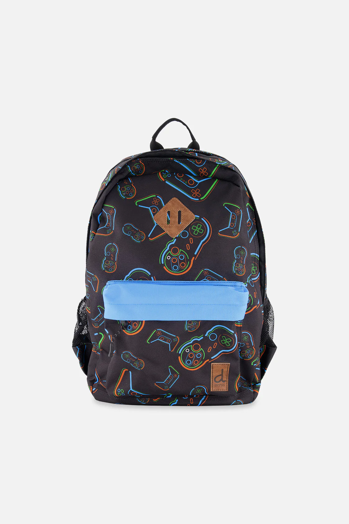 Kids Backpack Black Printed Controller