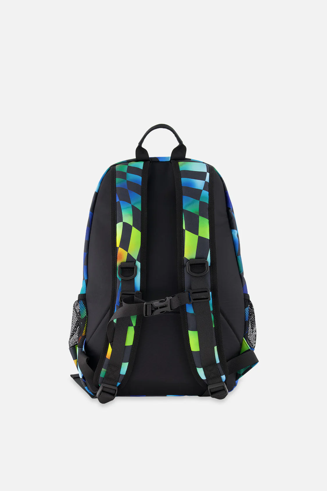 Kids Backpack Blue Checkered Print - Image 3