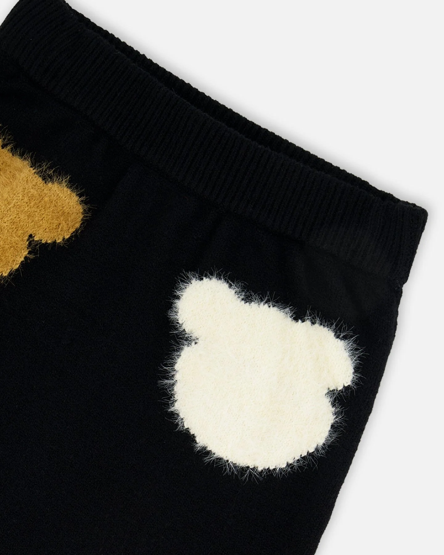 Knitted Skirt Black With Bear Intarsia - Image 4