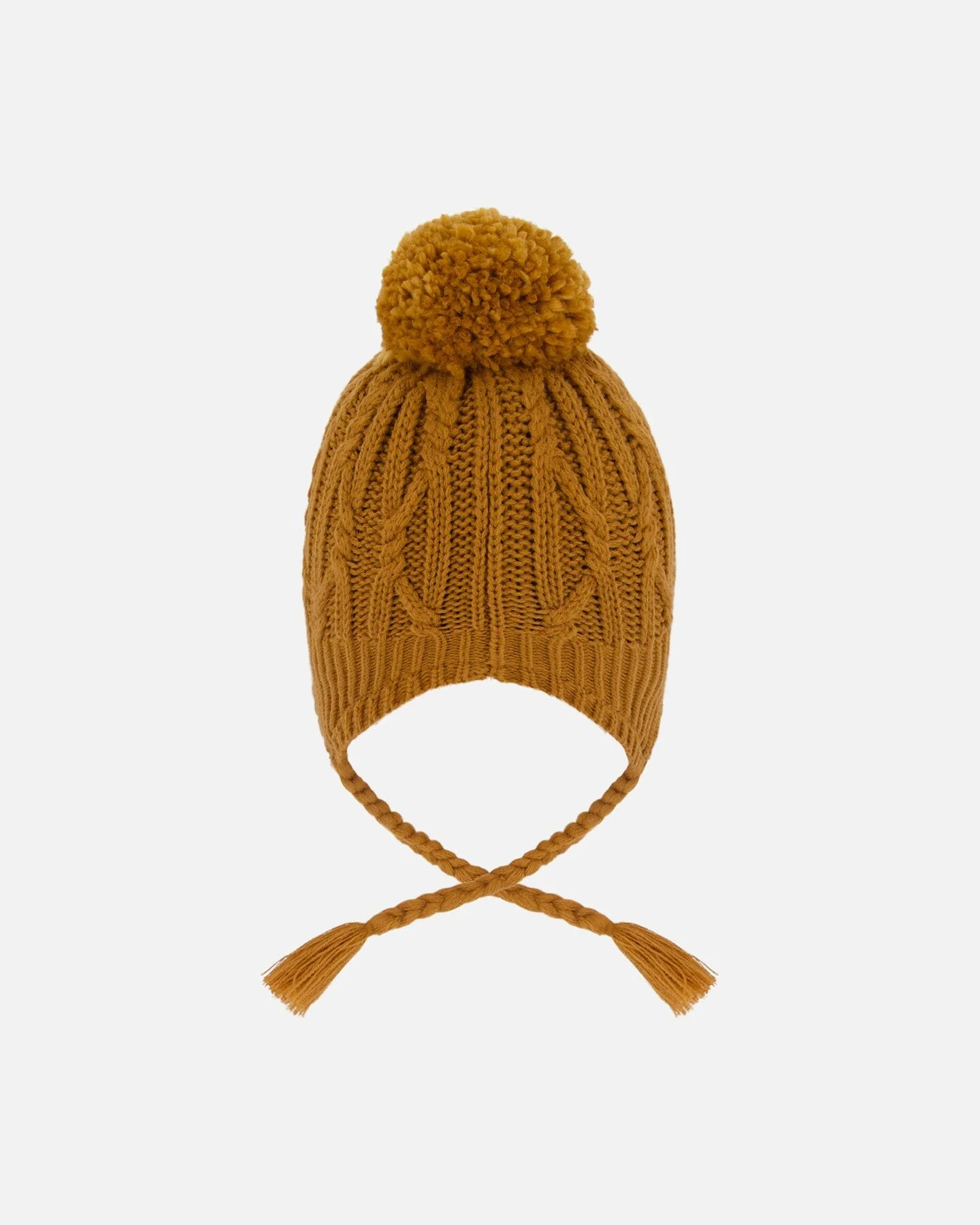 Lined Winter Hat With Pompom Brown Sugar - Image 3