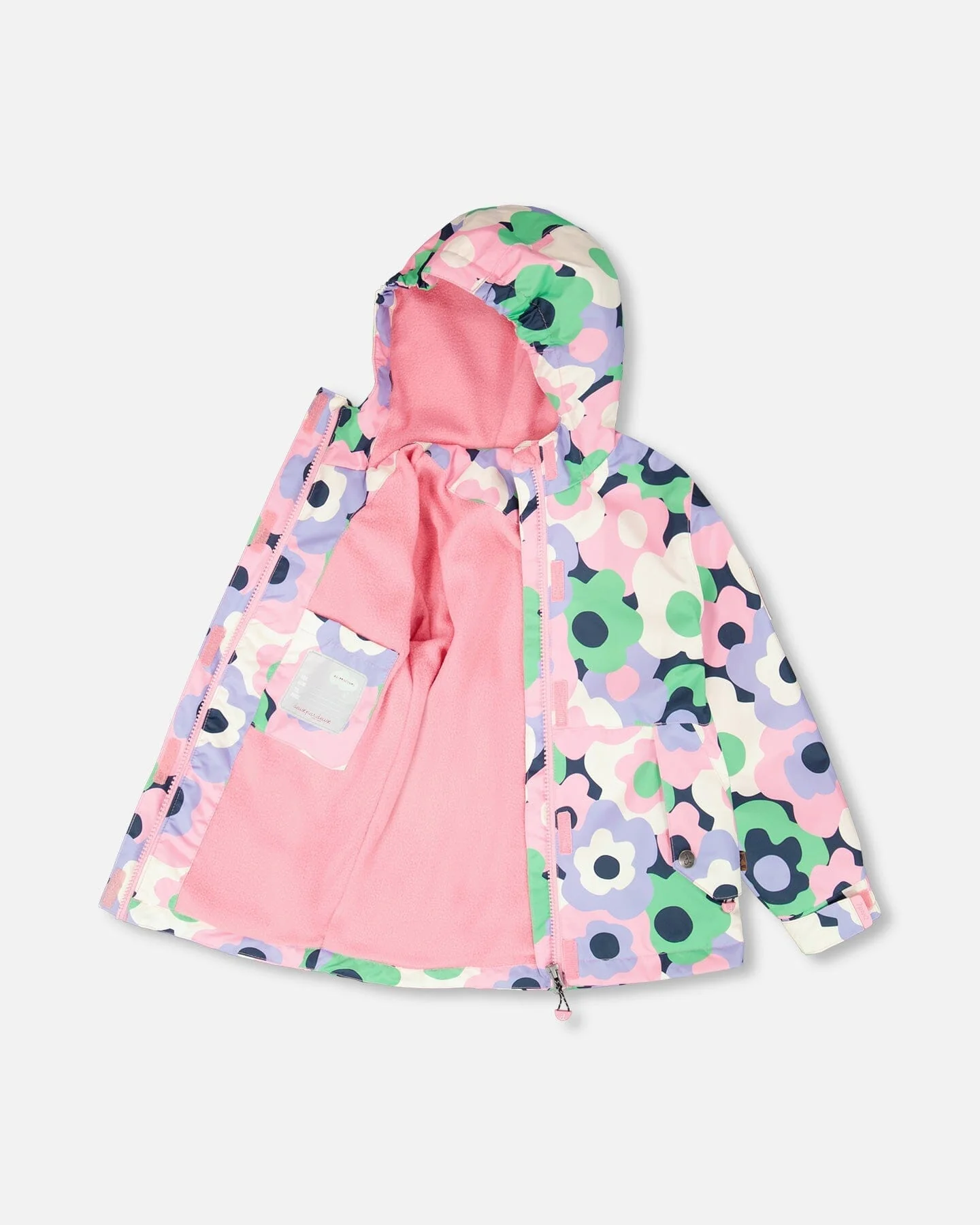 Mid-Season Jacket Black Printed Flowers - Image 4