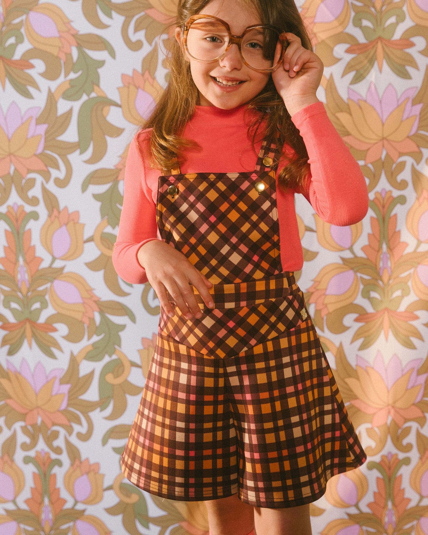 Milano Shortall Plaid Magenta And Brown - Image 3