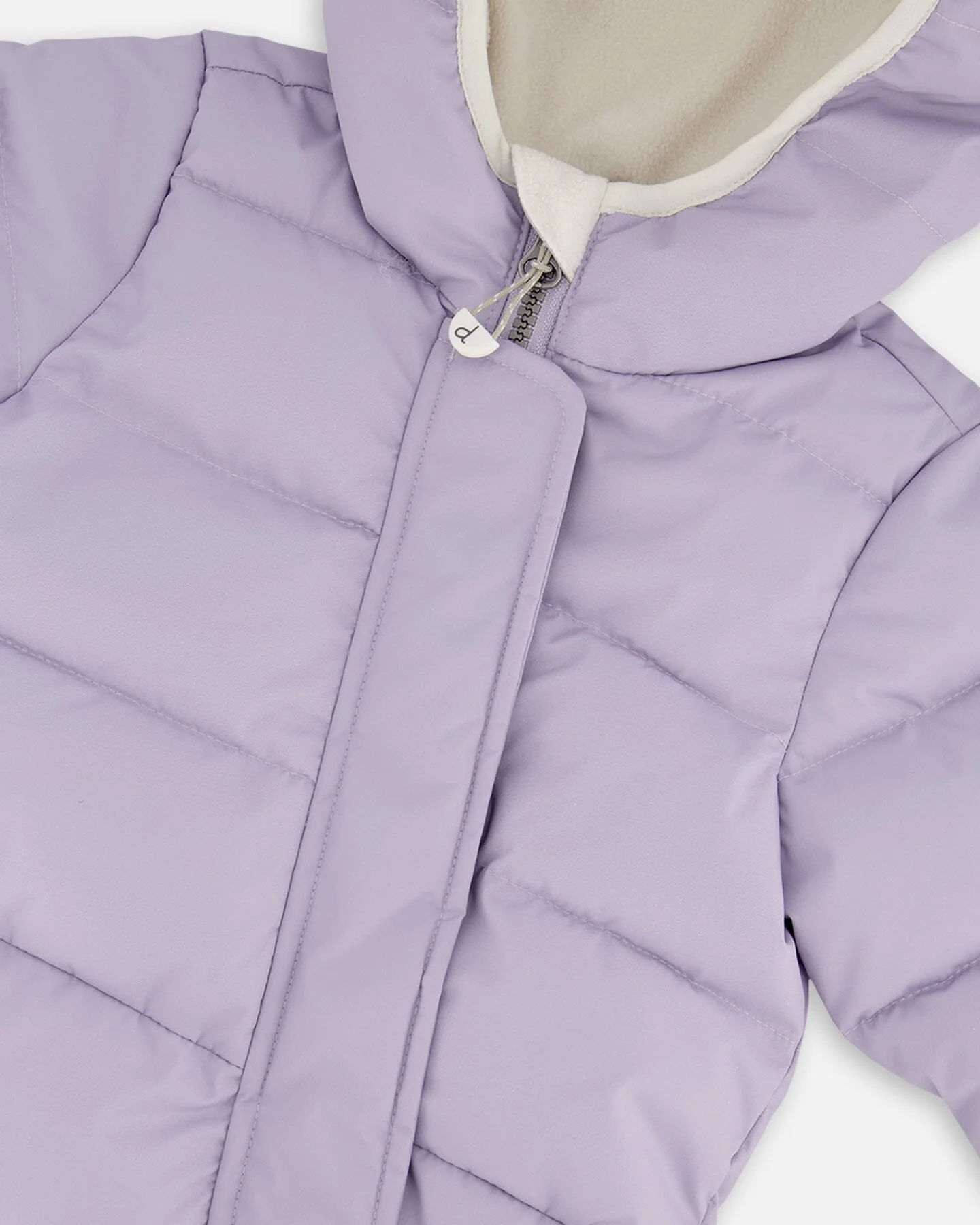 One-Piece Baby Cloud Compressible Snowsuit Designed For Car Seat Purple Gray - Image 4