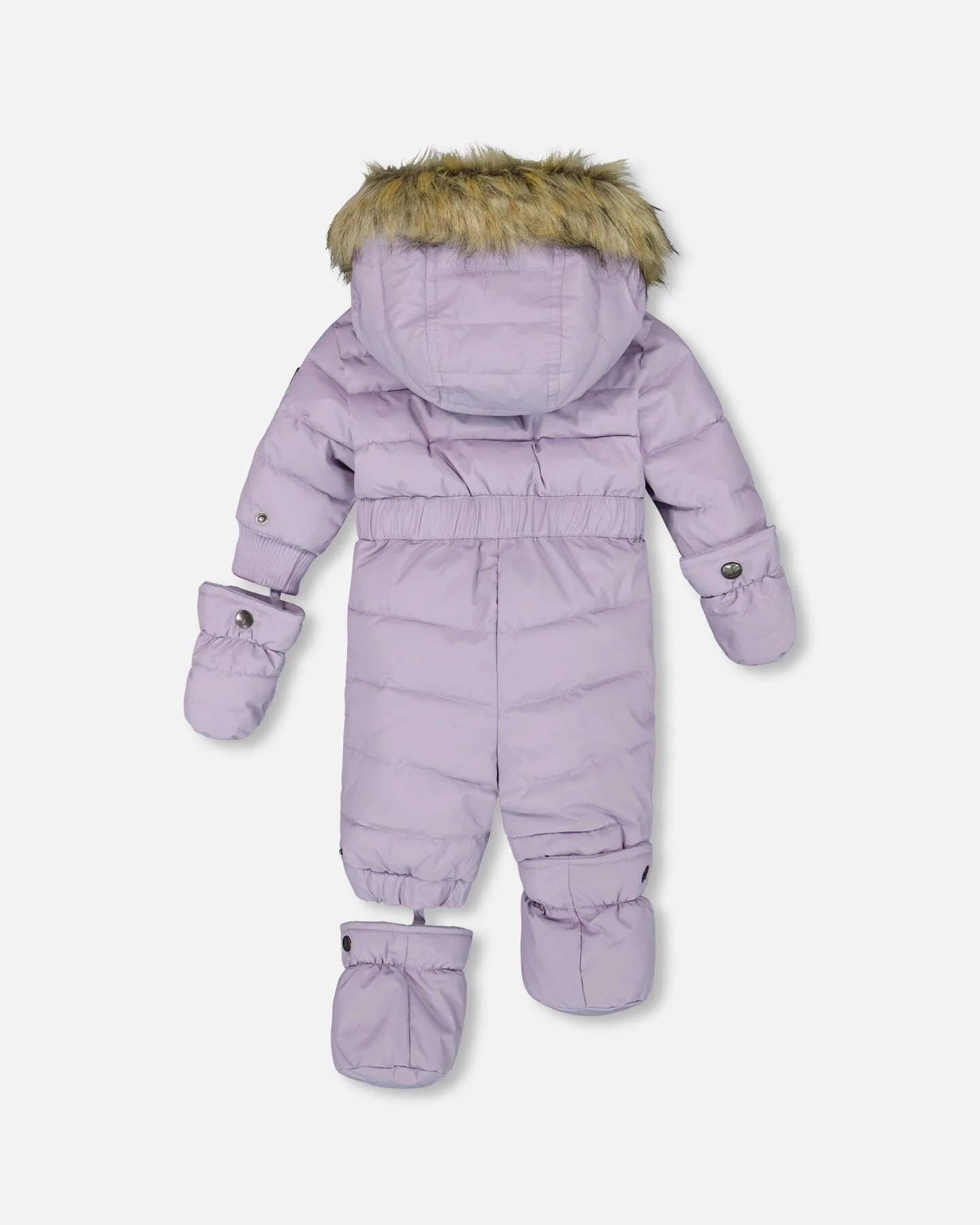 One-Piece Baby Original Puffy Snowsuit Purple Gray - Image 3