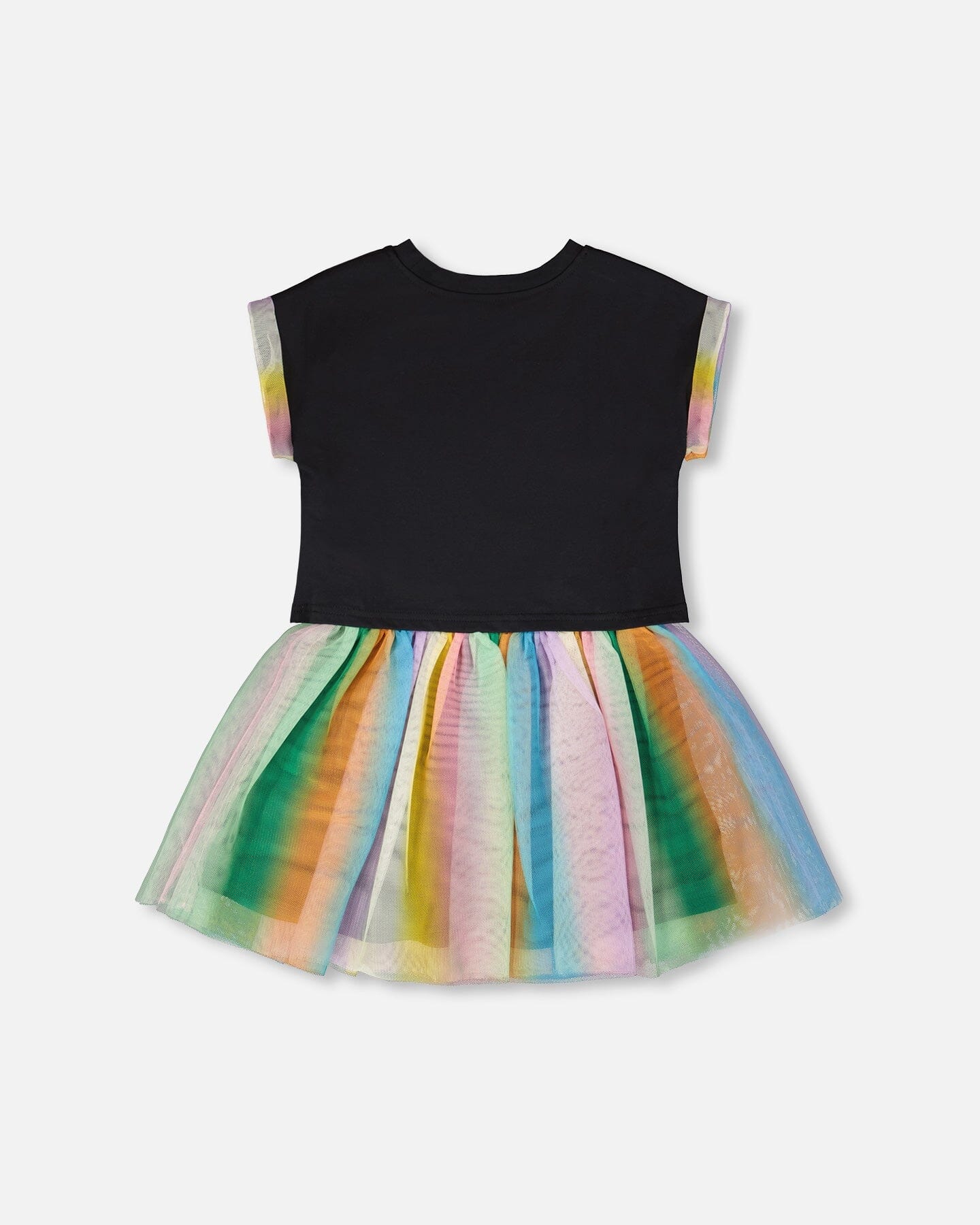 Organic Cotton And Mesh Dress Black - Image 3