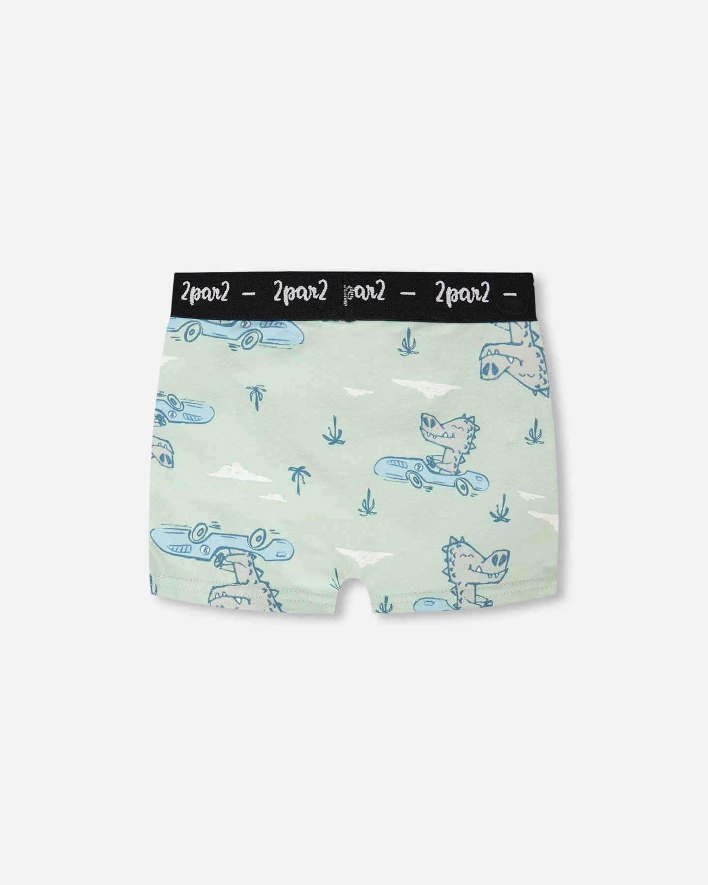 Organic Cotton Boxer Green Crocodile Print - Image 2