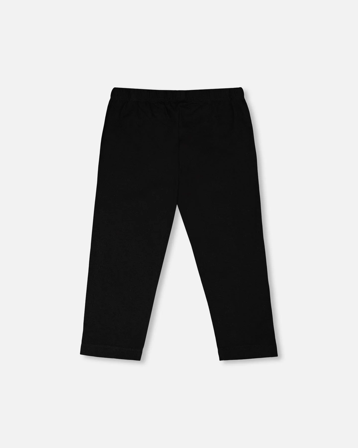 Organic Cotton Jersey Capri Black With Knee Foil Heart Print - Image 3