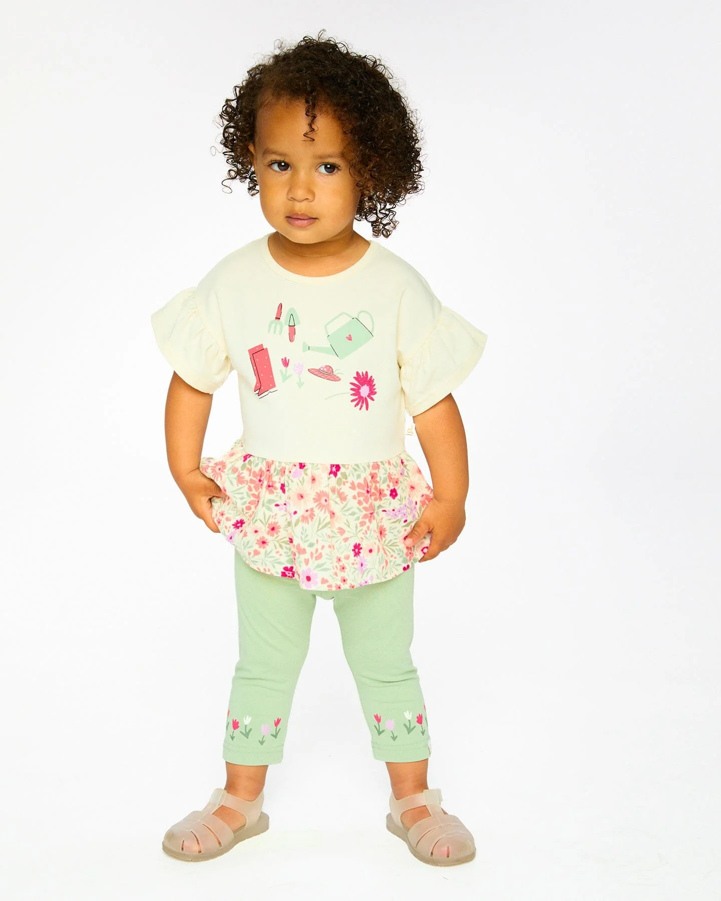 Organic Cotton Jersey Capri Light Khaki Green - Image 3