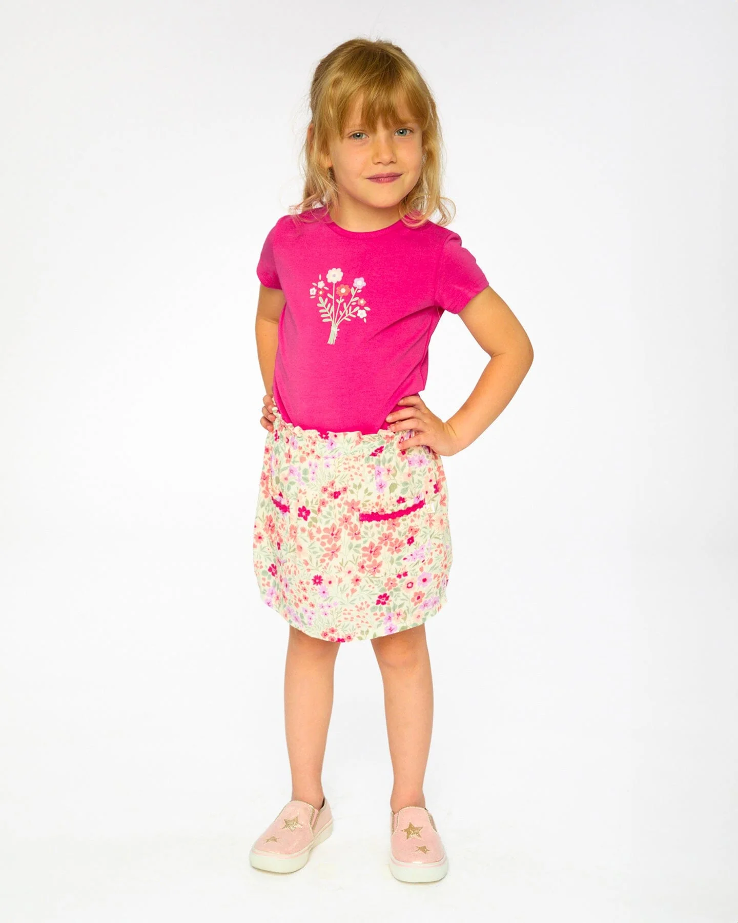 Organic Cotton Jersey T-Shirt Pink - Image 2