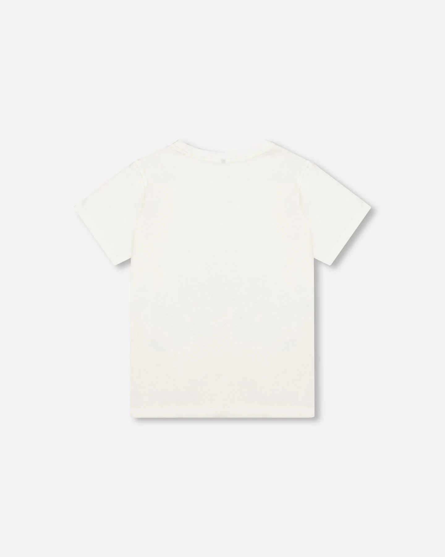 Organic Cotton Jersey T-Shirt Solid Off White - Image 2