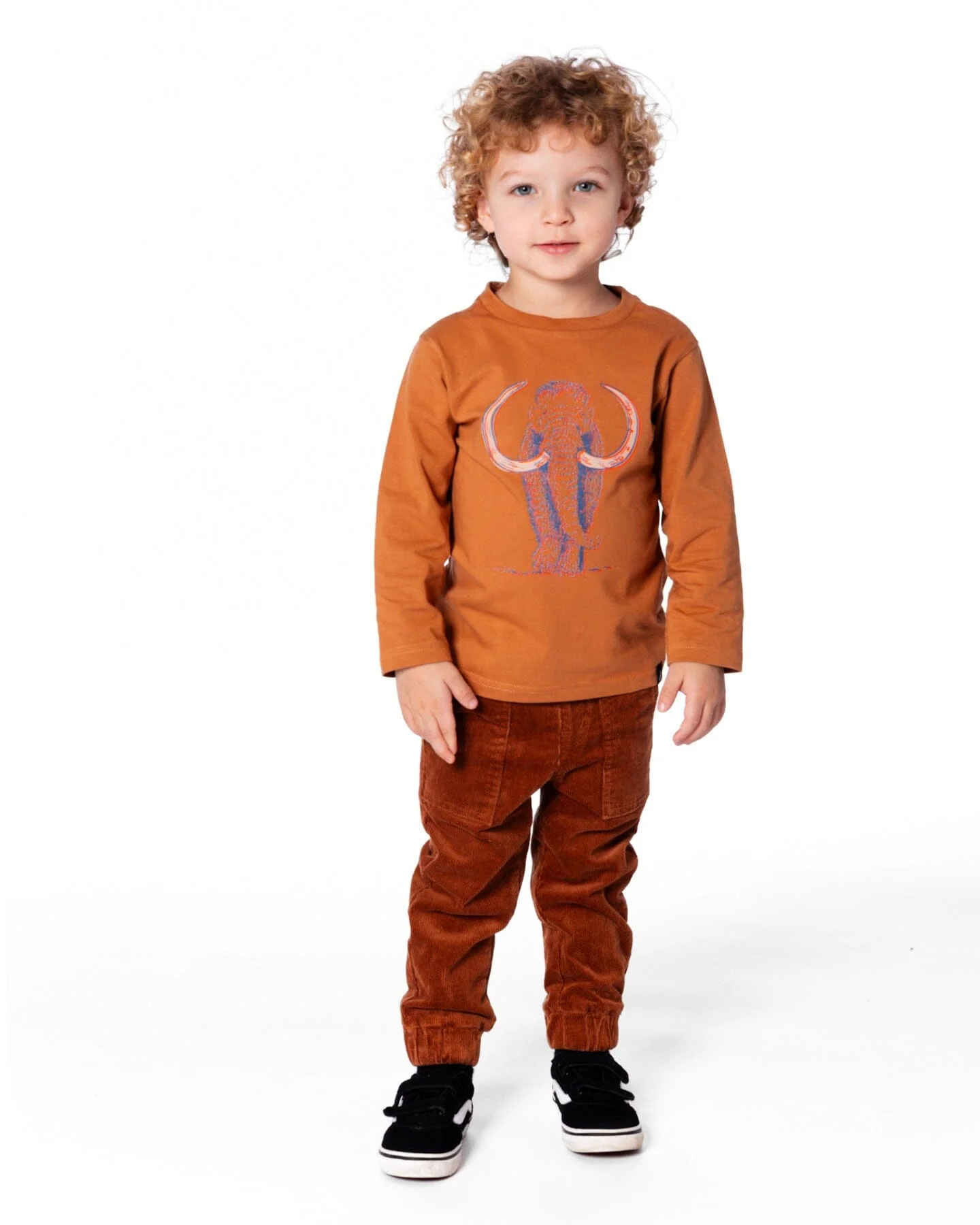 Organic Cotton Long Sleeve T-Shirt Cashew Brown - Image 3