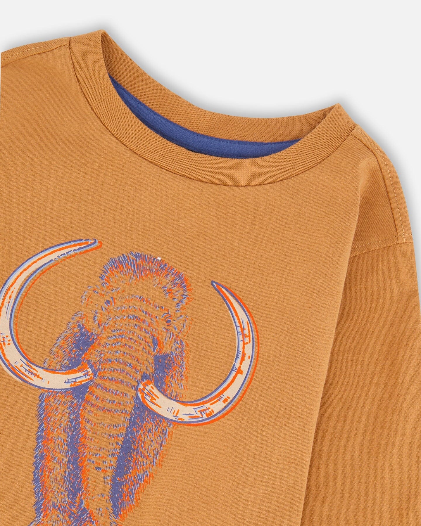 Organic Cotton Long Sleeve T-Shirt Cashew Brown - Image 5