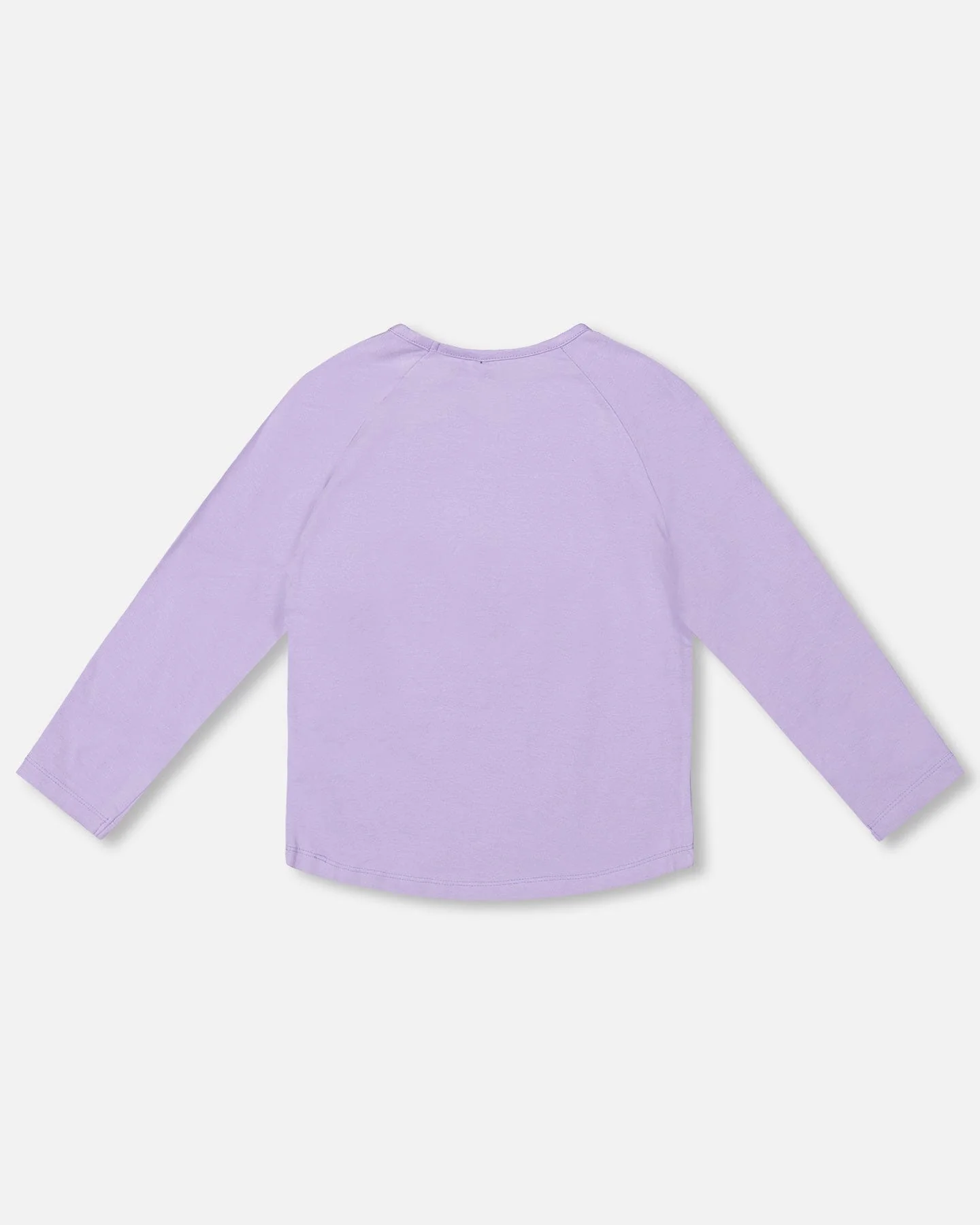 Organic Cotton Long Sleeve T-Shirt Lavender With Sequin Unicorn - Image 4