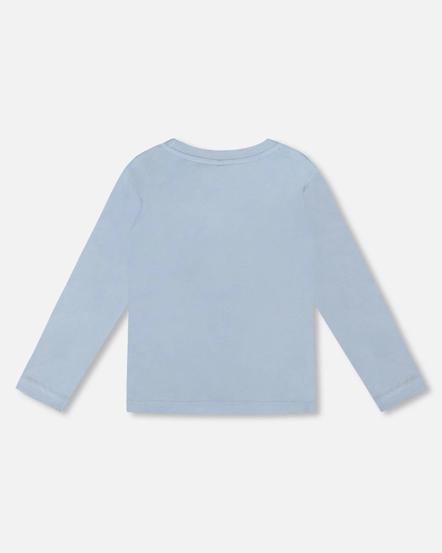 Organic Cotton Long Sleeve T-Shirt Light Blue - Image 3