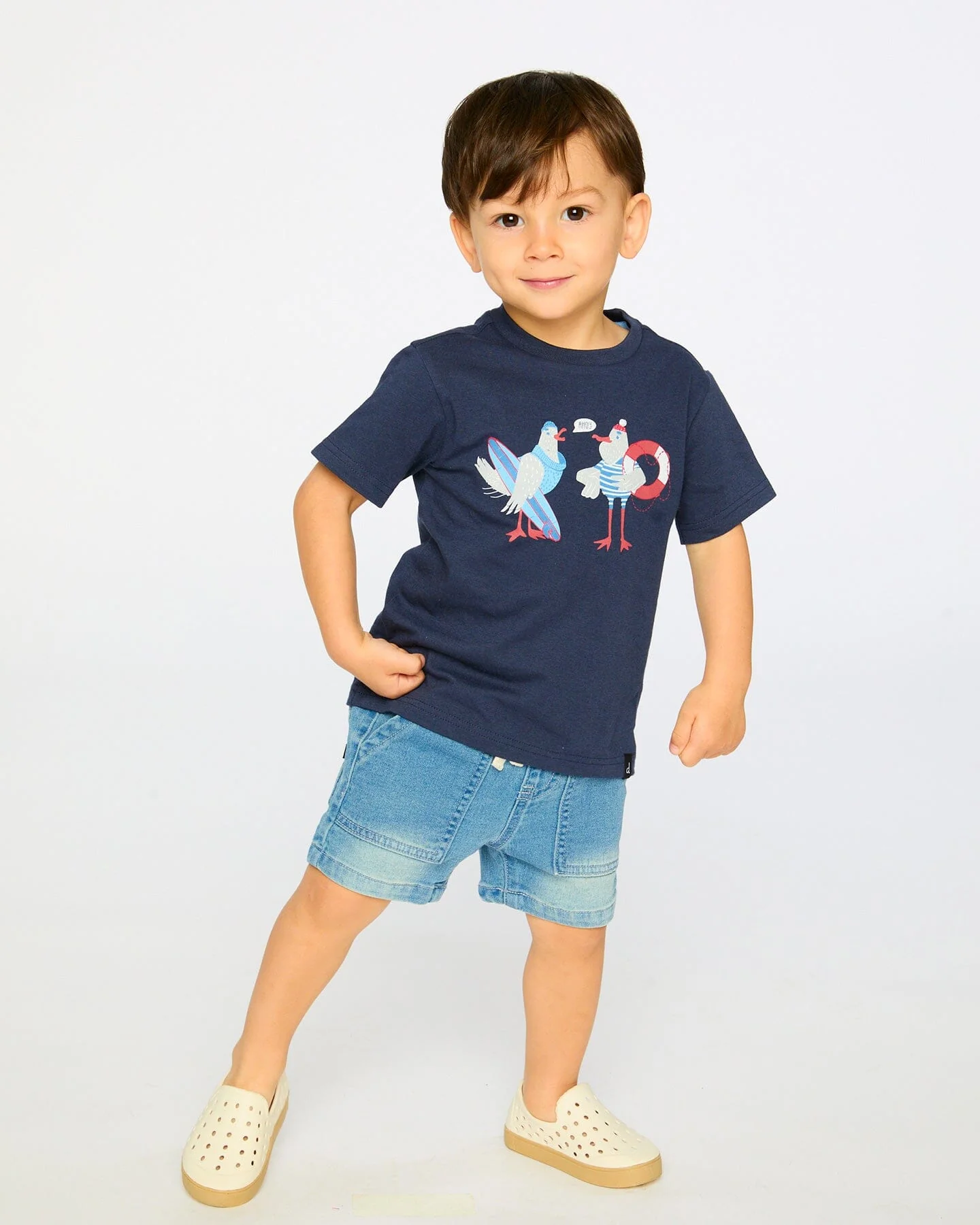 Organic Cotton Short Sleeve T-Shirt Blue - Image 4