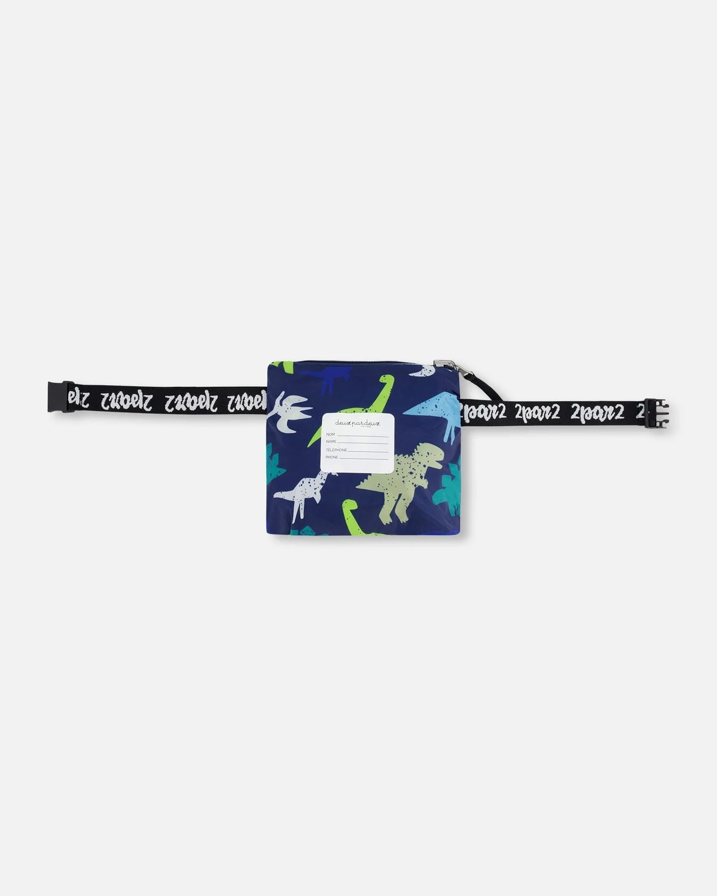 Packable Windbreaker In Polyester Blue Dinosaur Print - Image 6