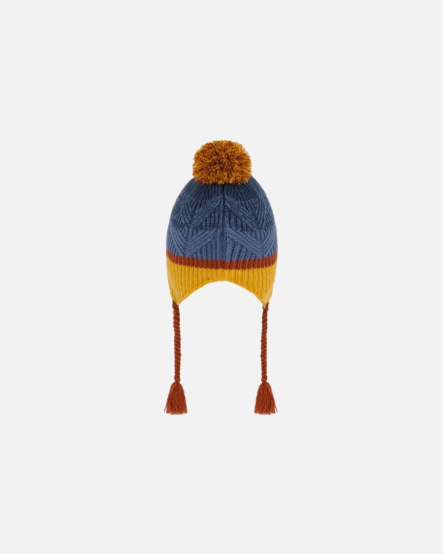 Peruvian Knit Hat Gradient Navy And Yellow - Image 4