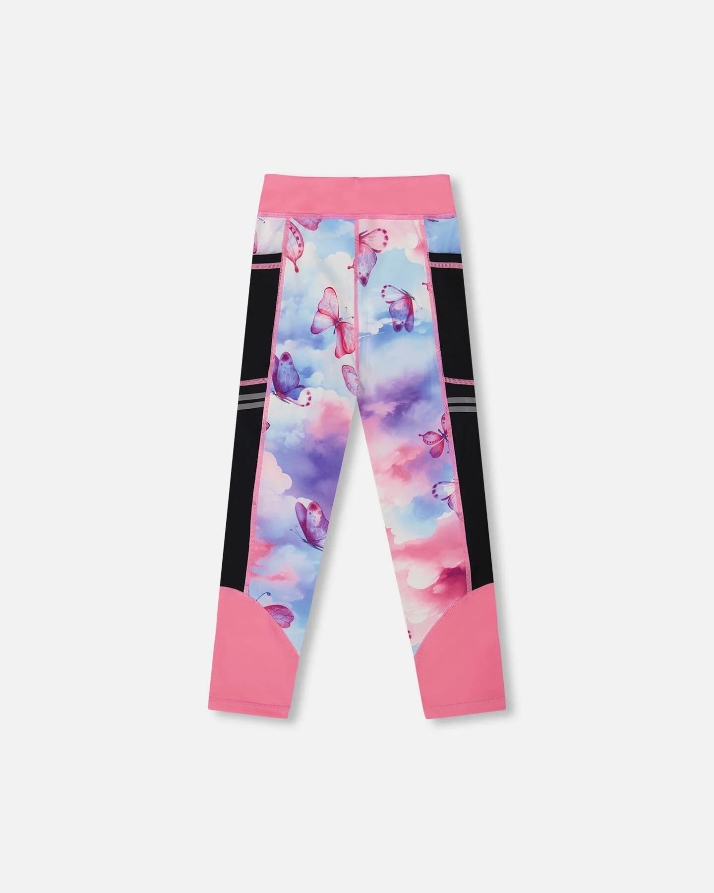 Printed Athletic Leggings Pink, Blue And Butterflies - Image 3