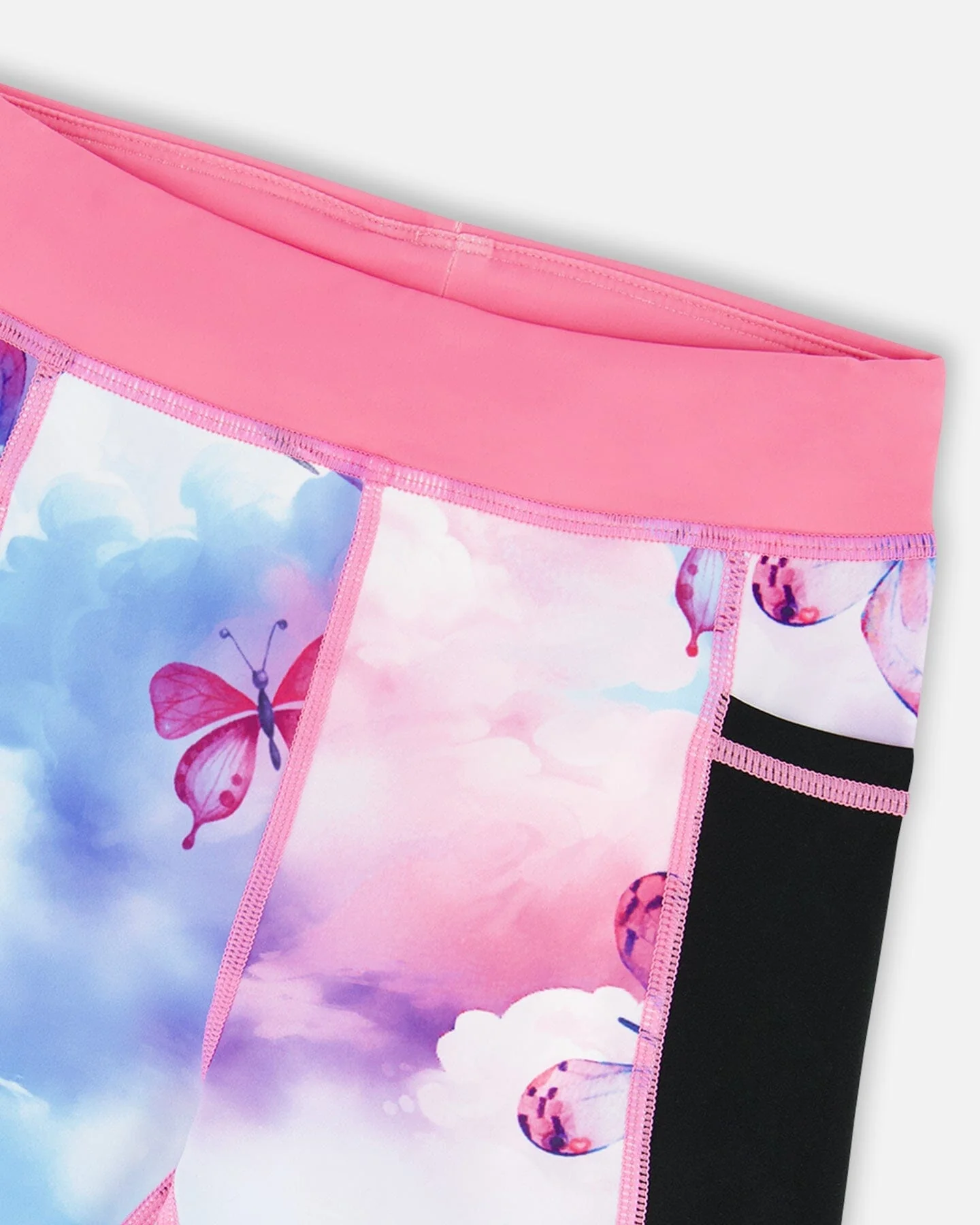 Printed Athletic Leggings Pink, Blue And Butterflies - Image 4