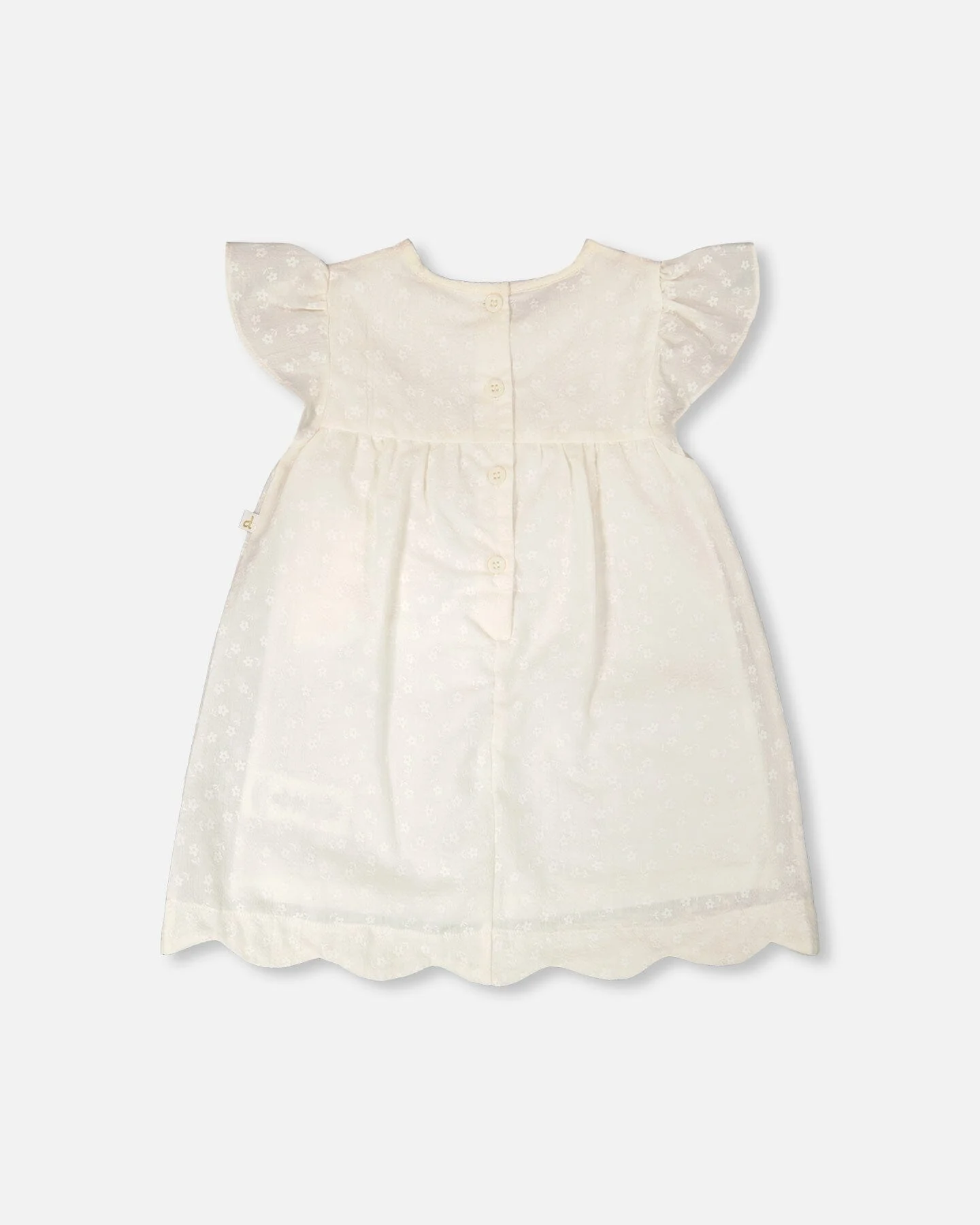 Printed Poplin Dress Off-White - Image 3