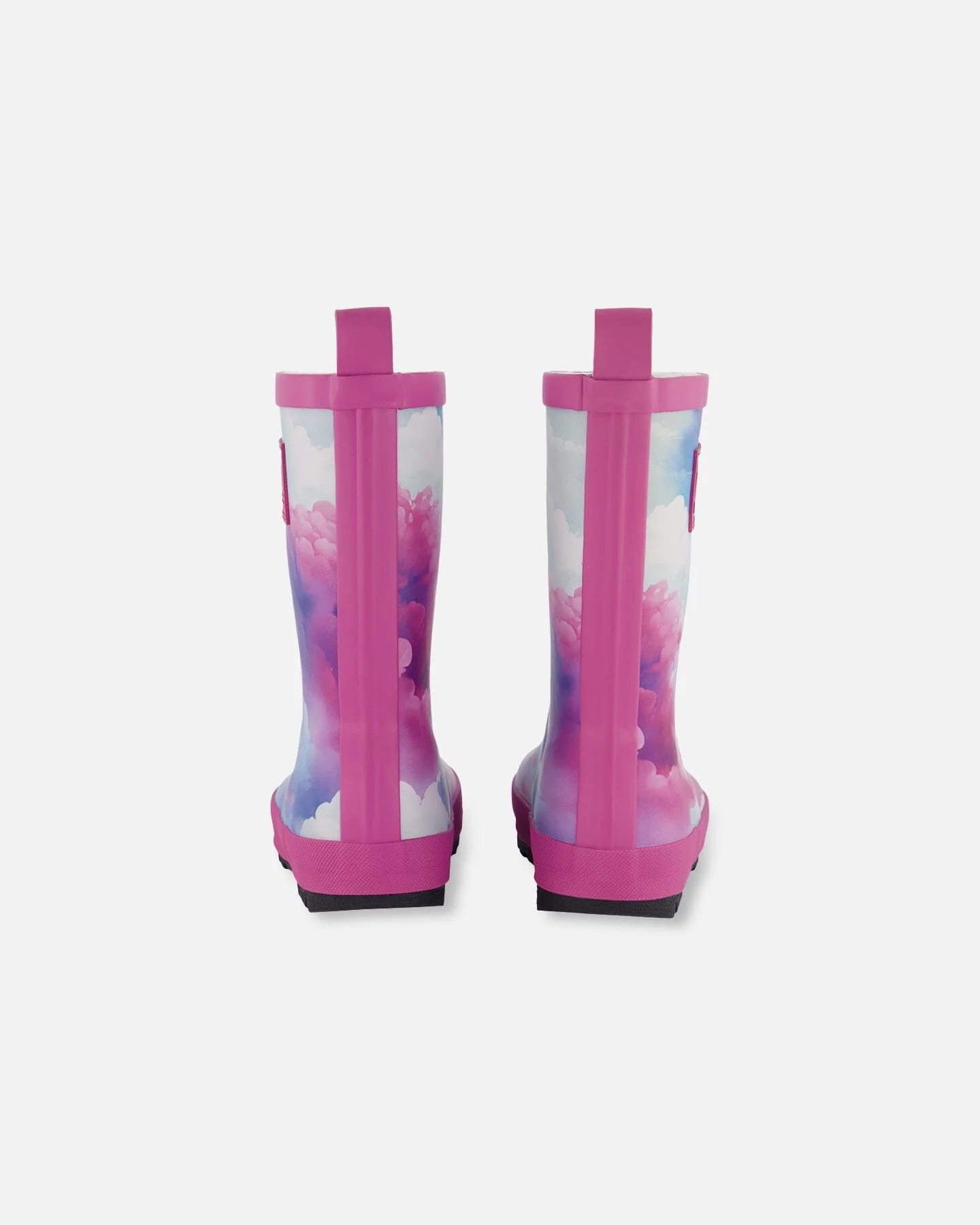 Printed Rain Boots Multicolored And Vibrant Pink Background - Image 4