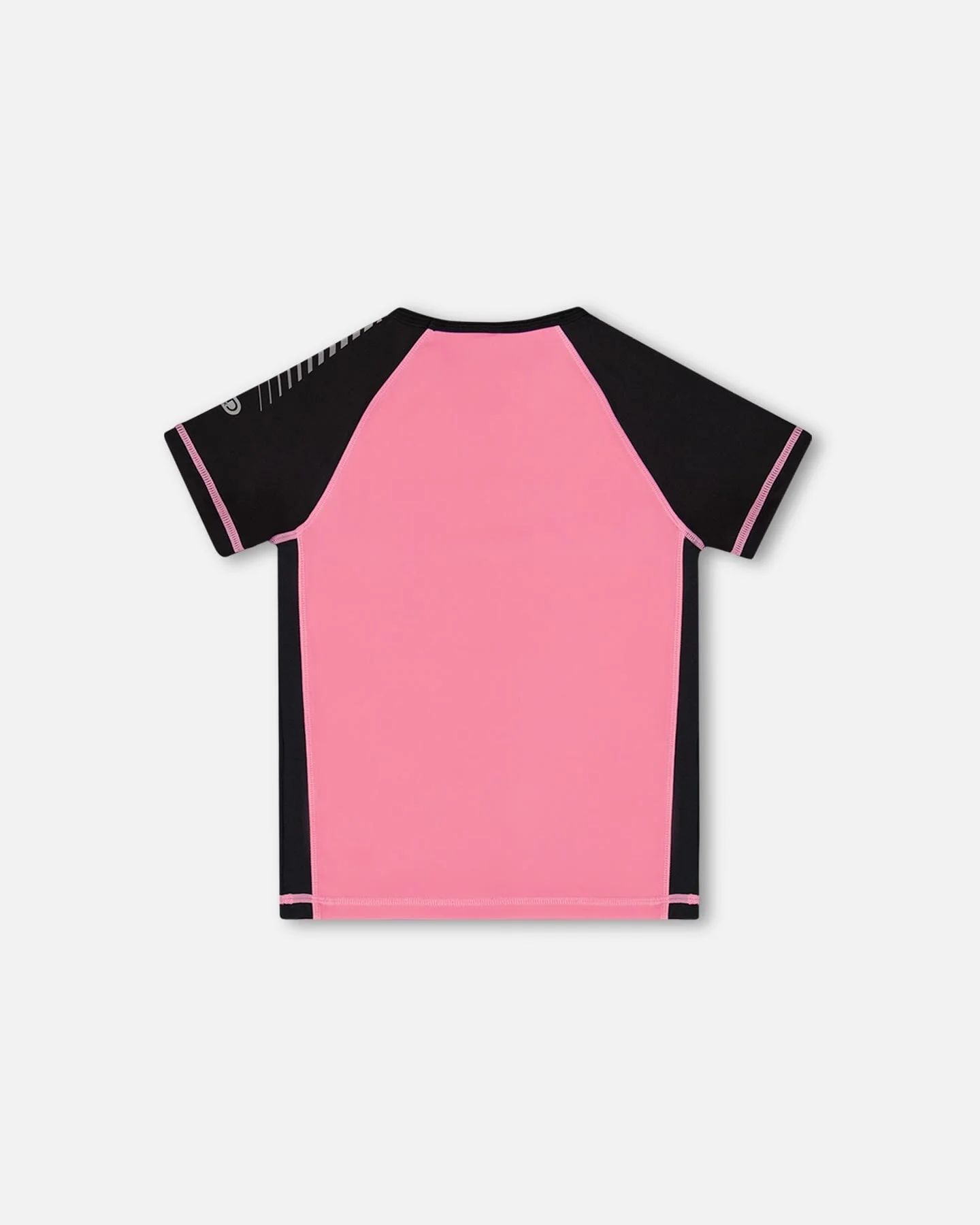 Printed Short Sleeve Athletic Top Pink With Butterflies - Image 3