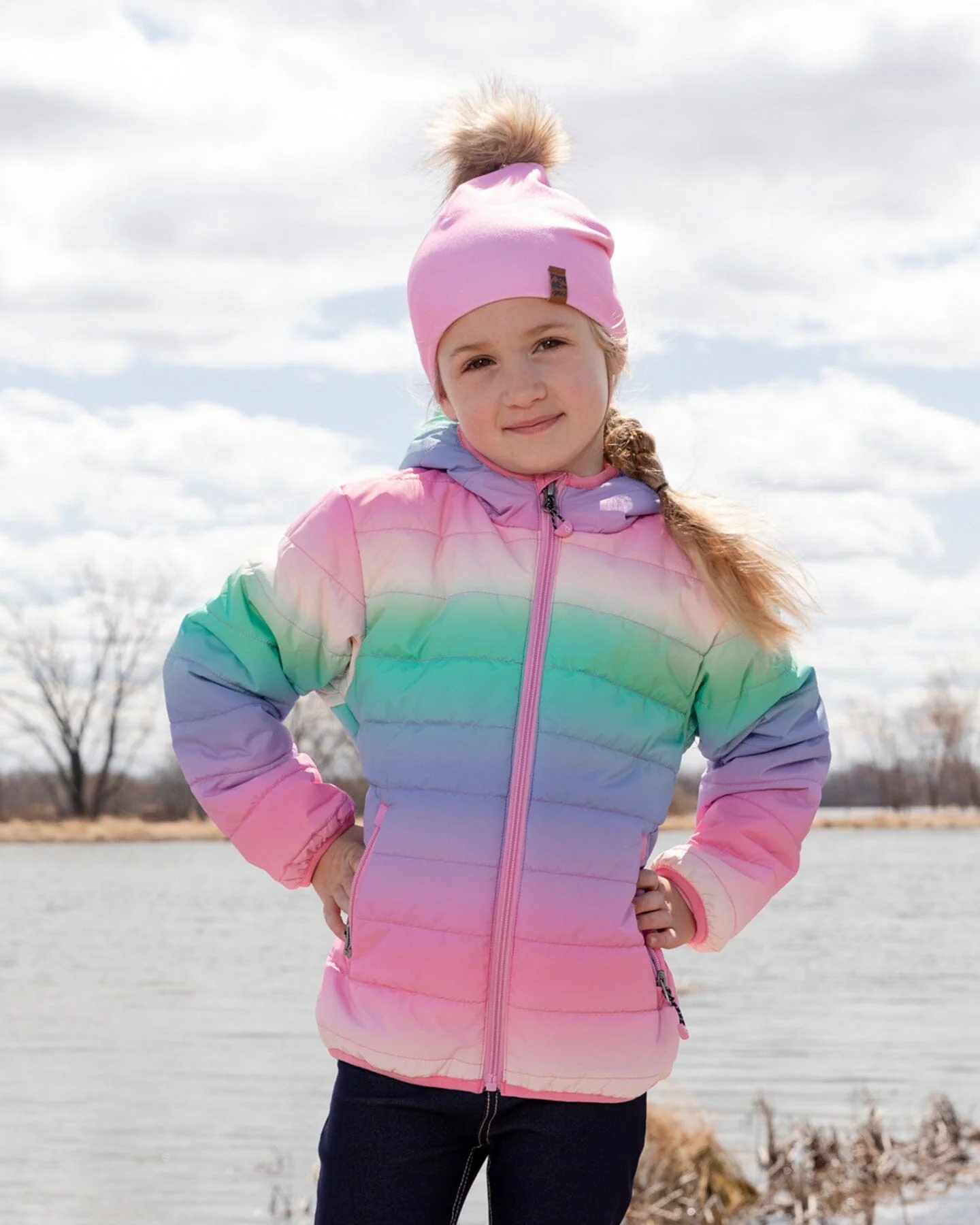 Quilted Mid-Season Jacket Multicolor Gradient - Image 2