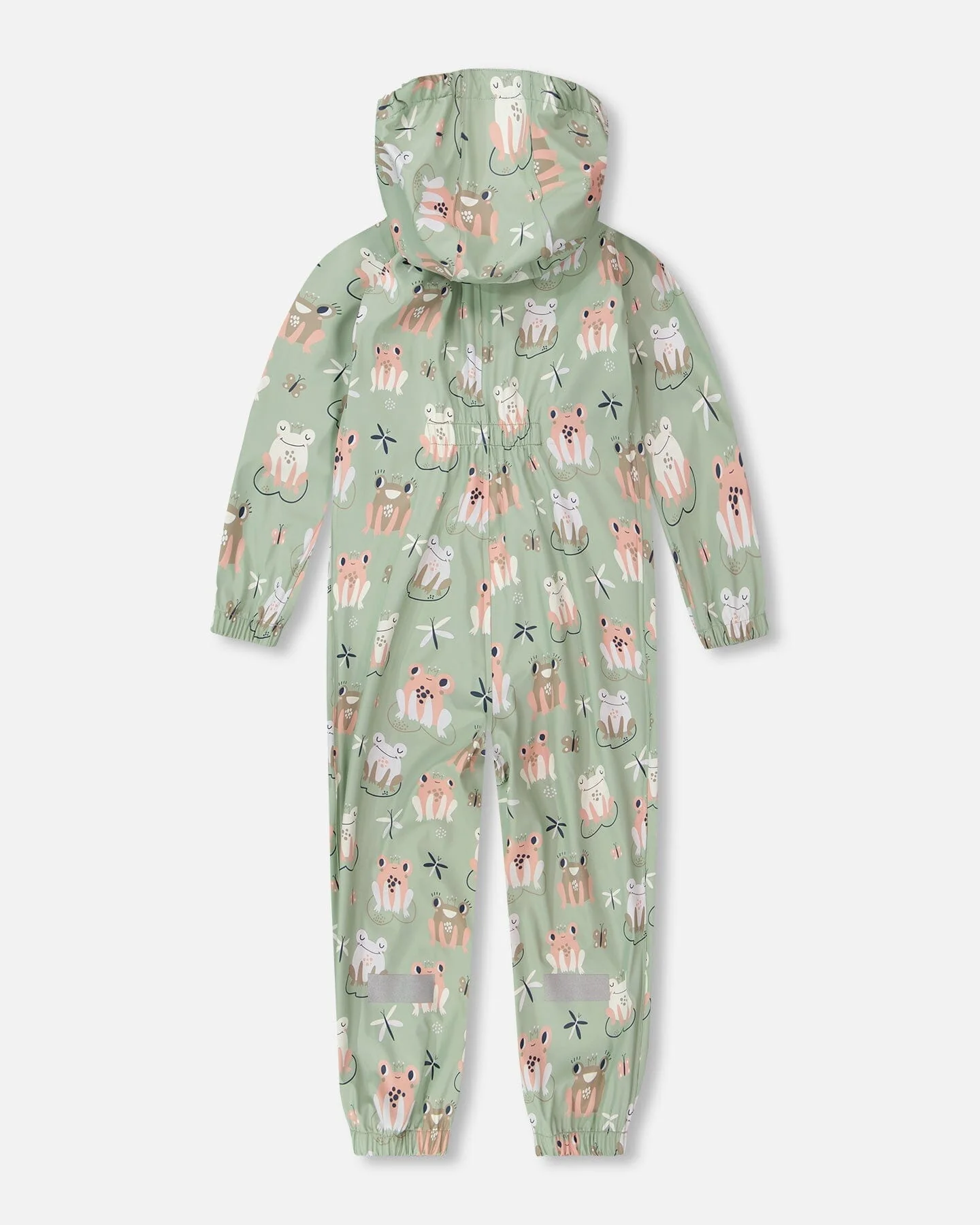 Green rain jumpsuit with color-changing frogs print - Image 5