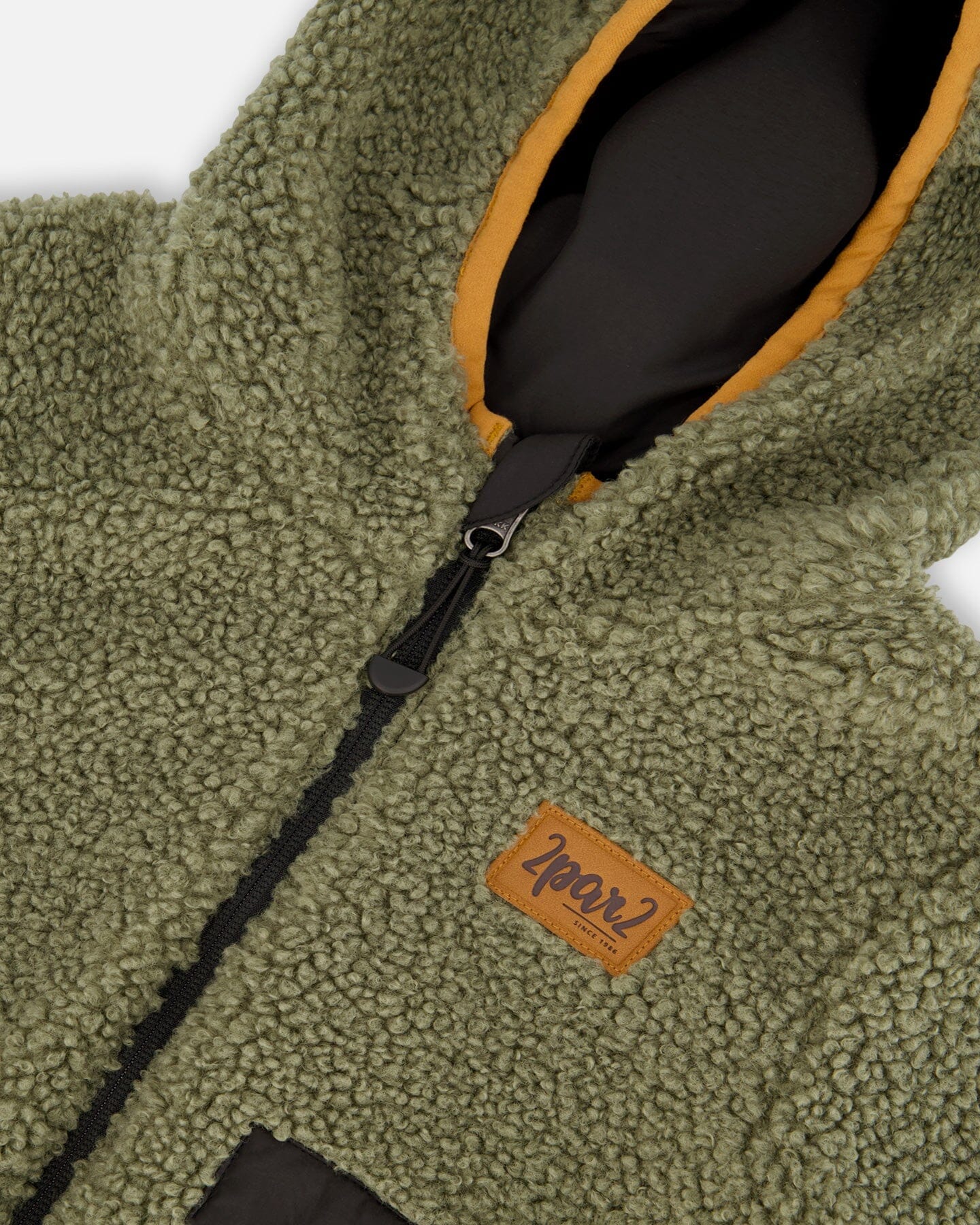 Reversible Mid-Season Sherpa Jacket Khaki - Image 5