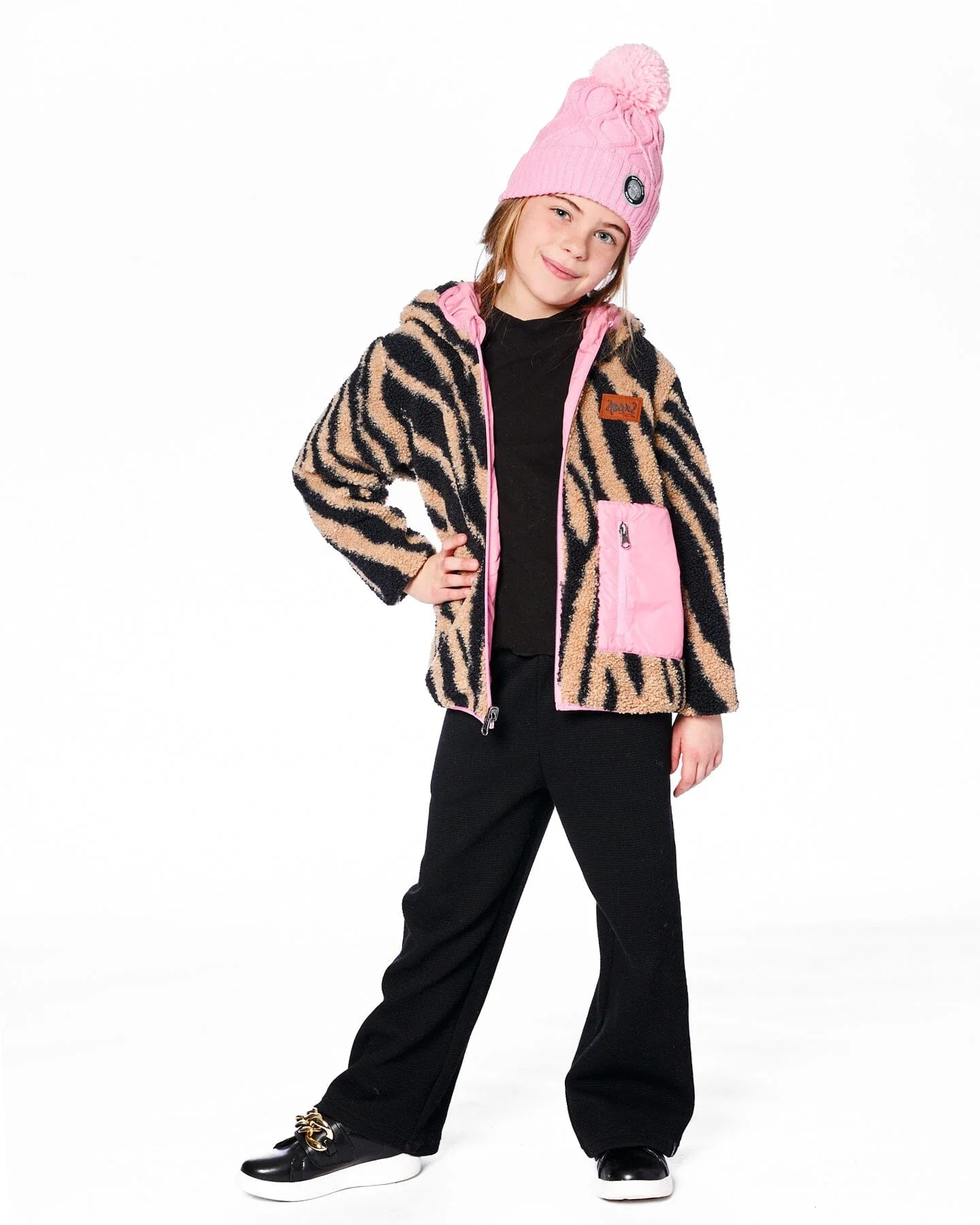 Reversible Mid-Season Sherpa Jacket Zebra - Image 2