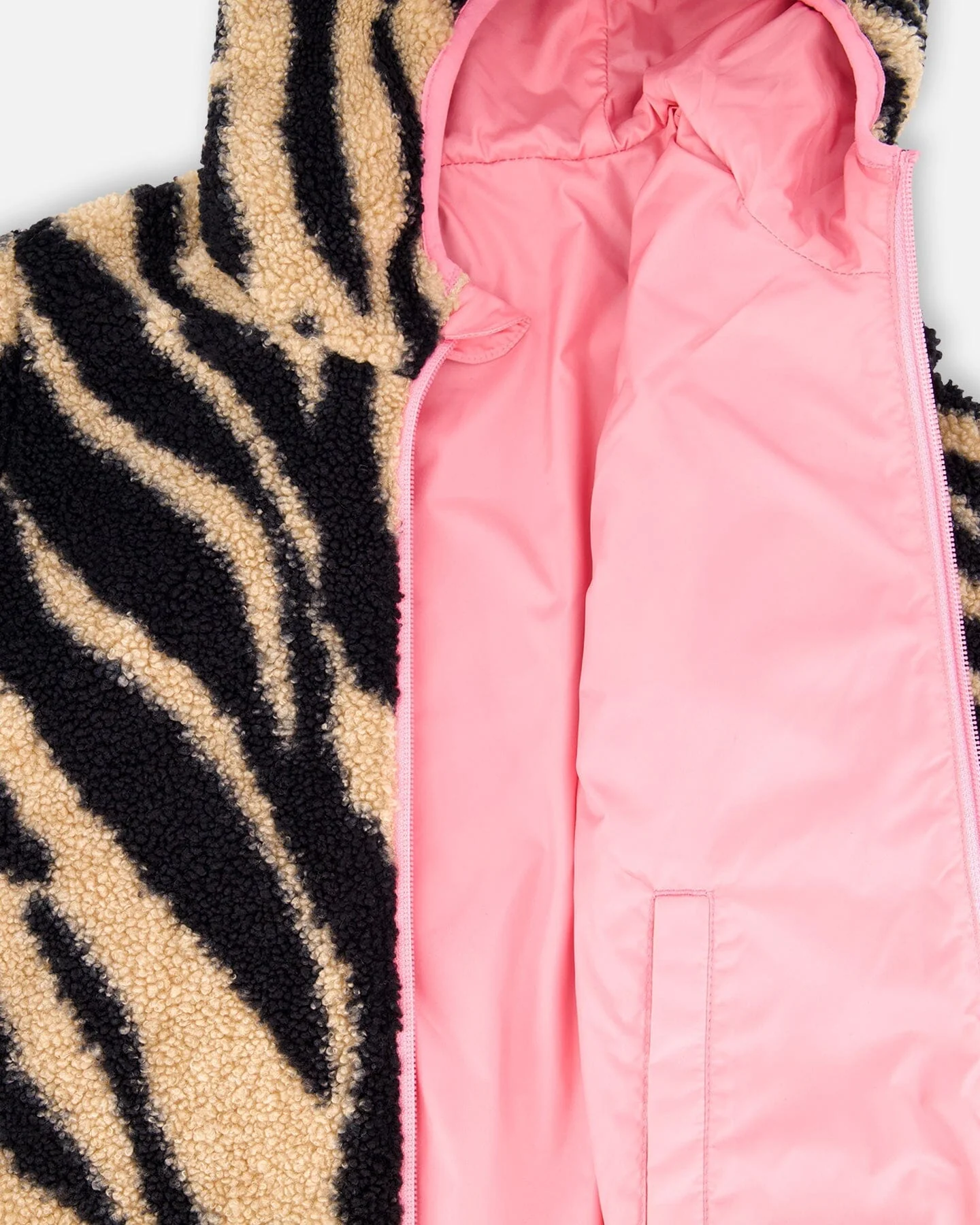 Reversible Mid-Season Sherpa Jacket Zebra - Image 3