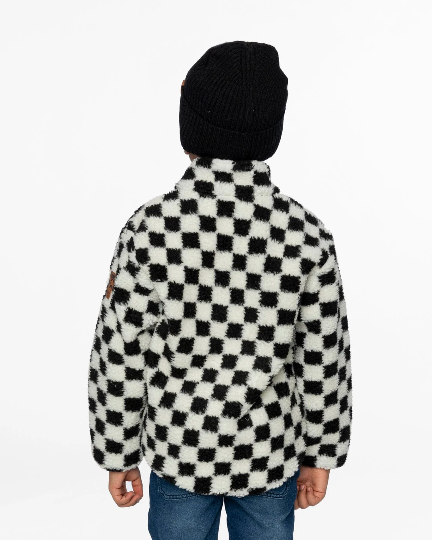 Sherpa Jacket Black Checkerboard - Image 6