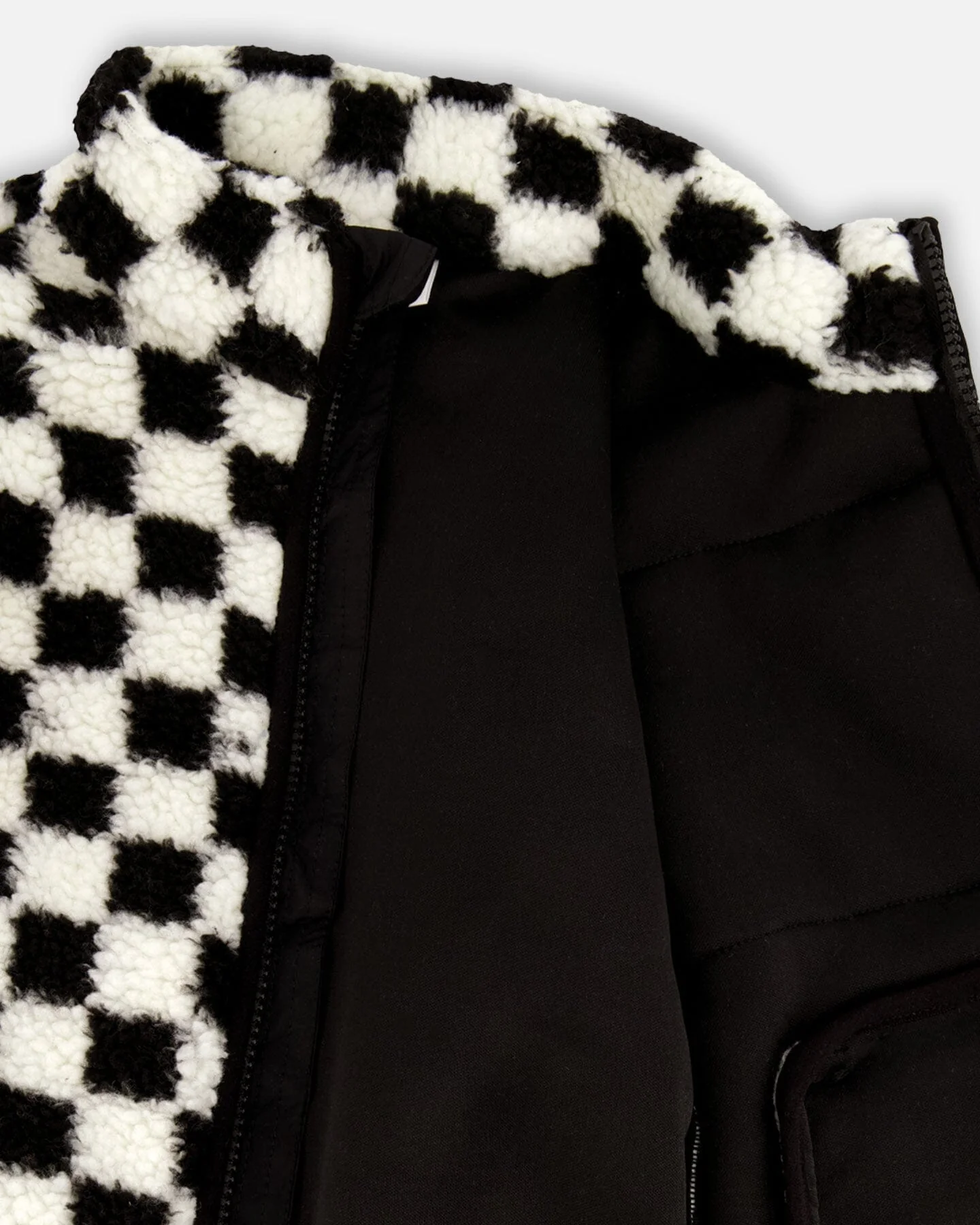 Sherpa Jacket Black Checkerboard - Image 7
