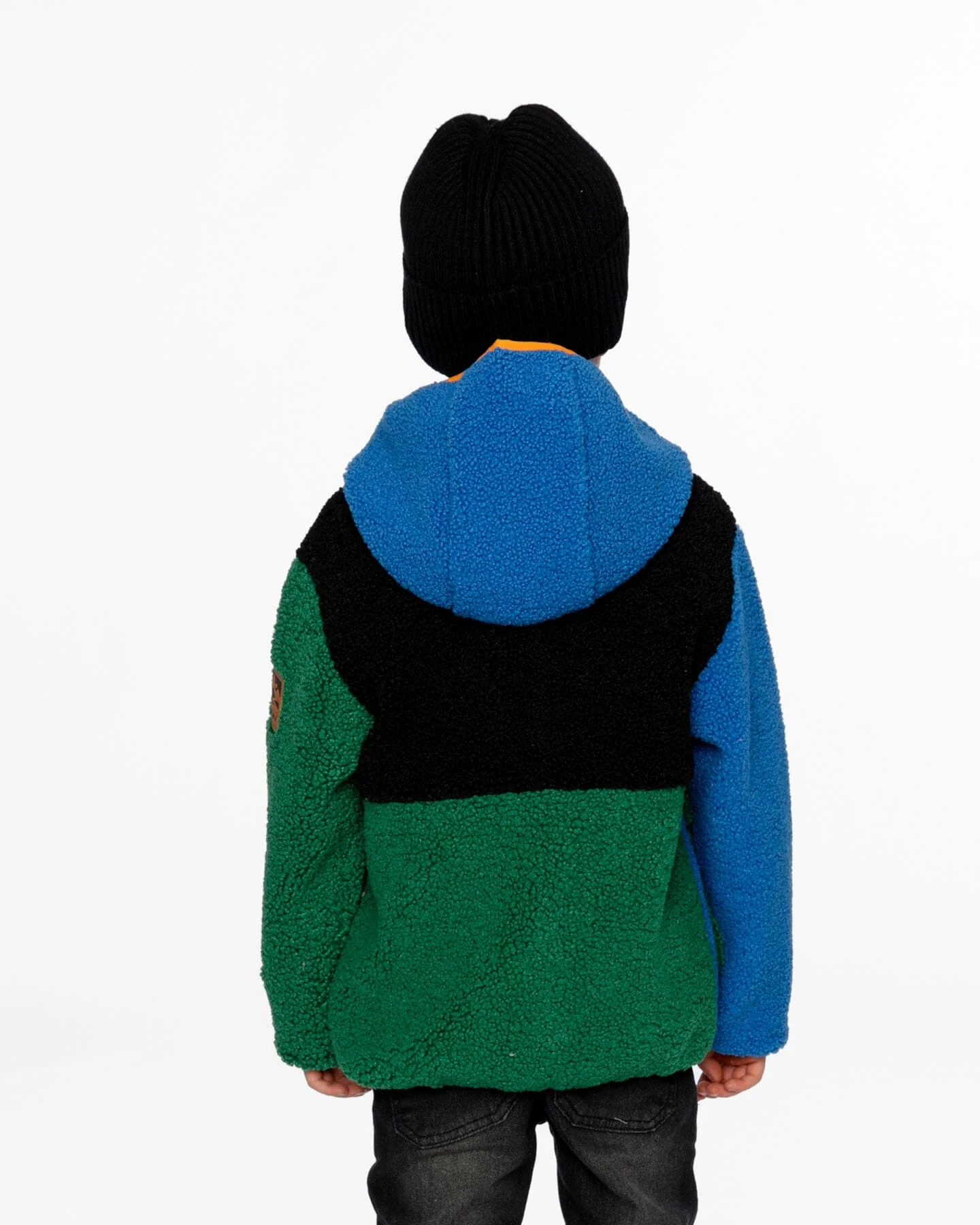 Sherpa Jacket Blue Colorblock - Image 7