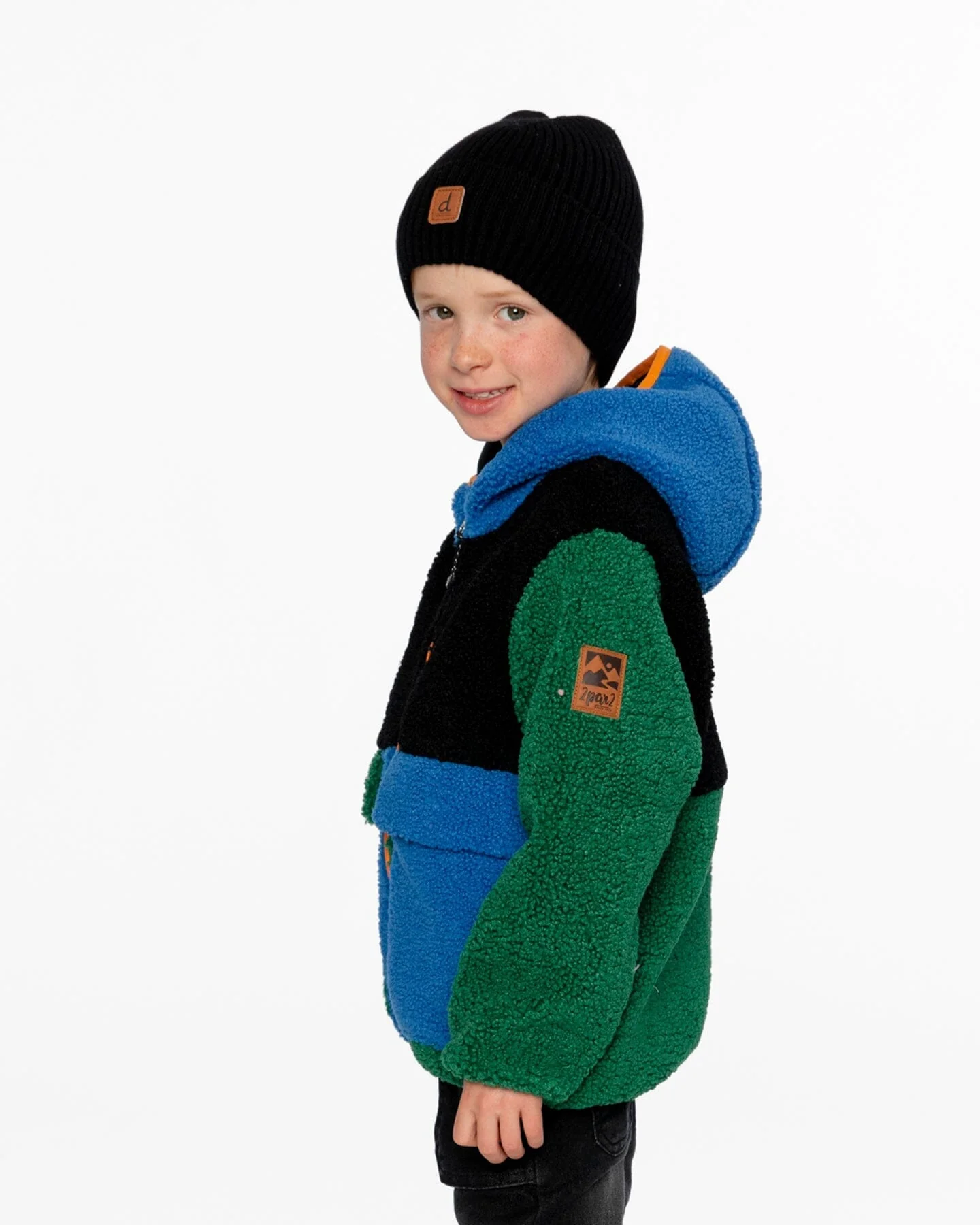 Sherpa Jacket Blue Colorblock - Image 4