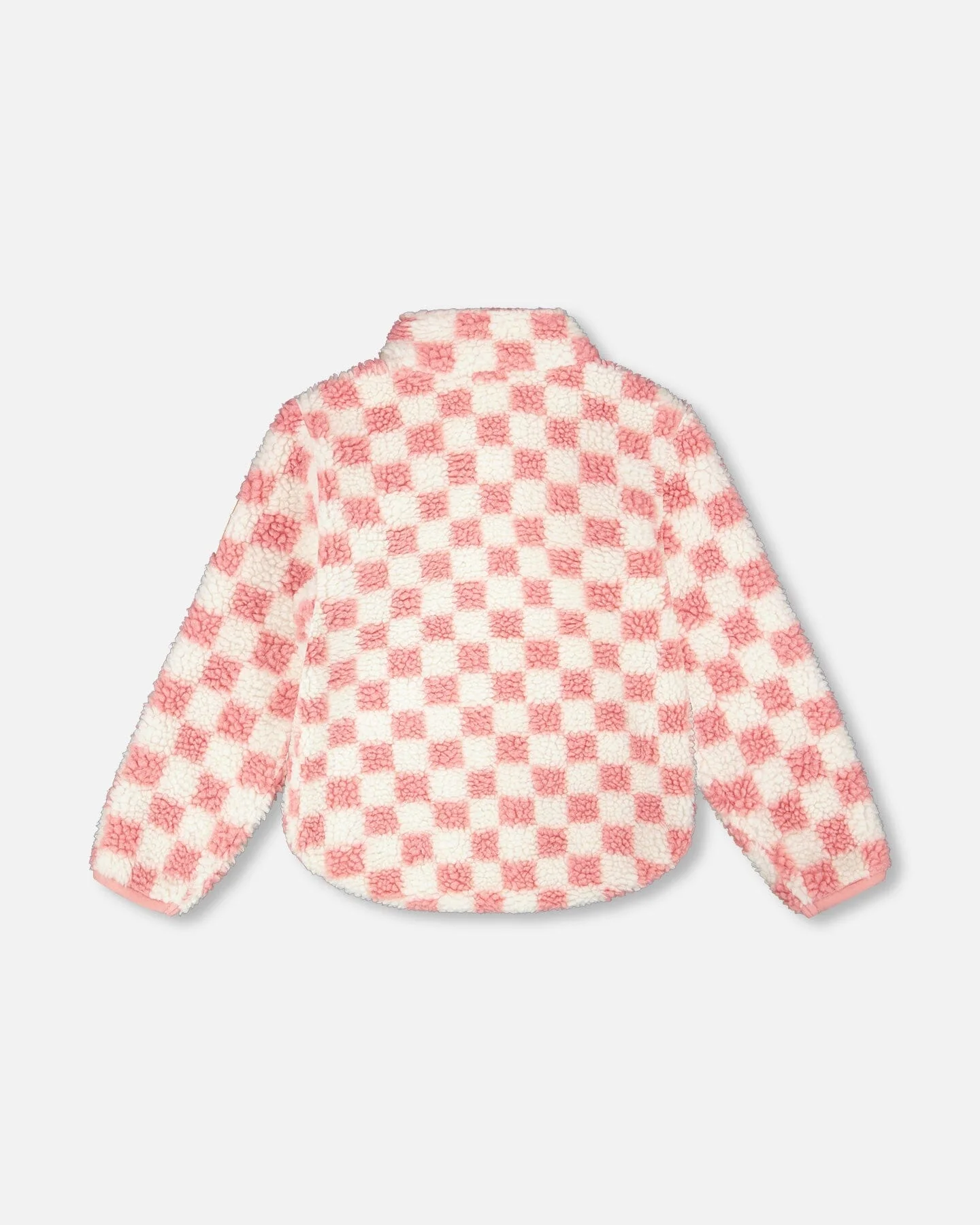 Sherpa Jacket Pink Checkerboard - Image 3
