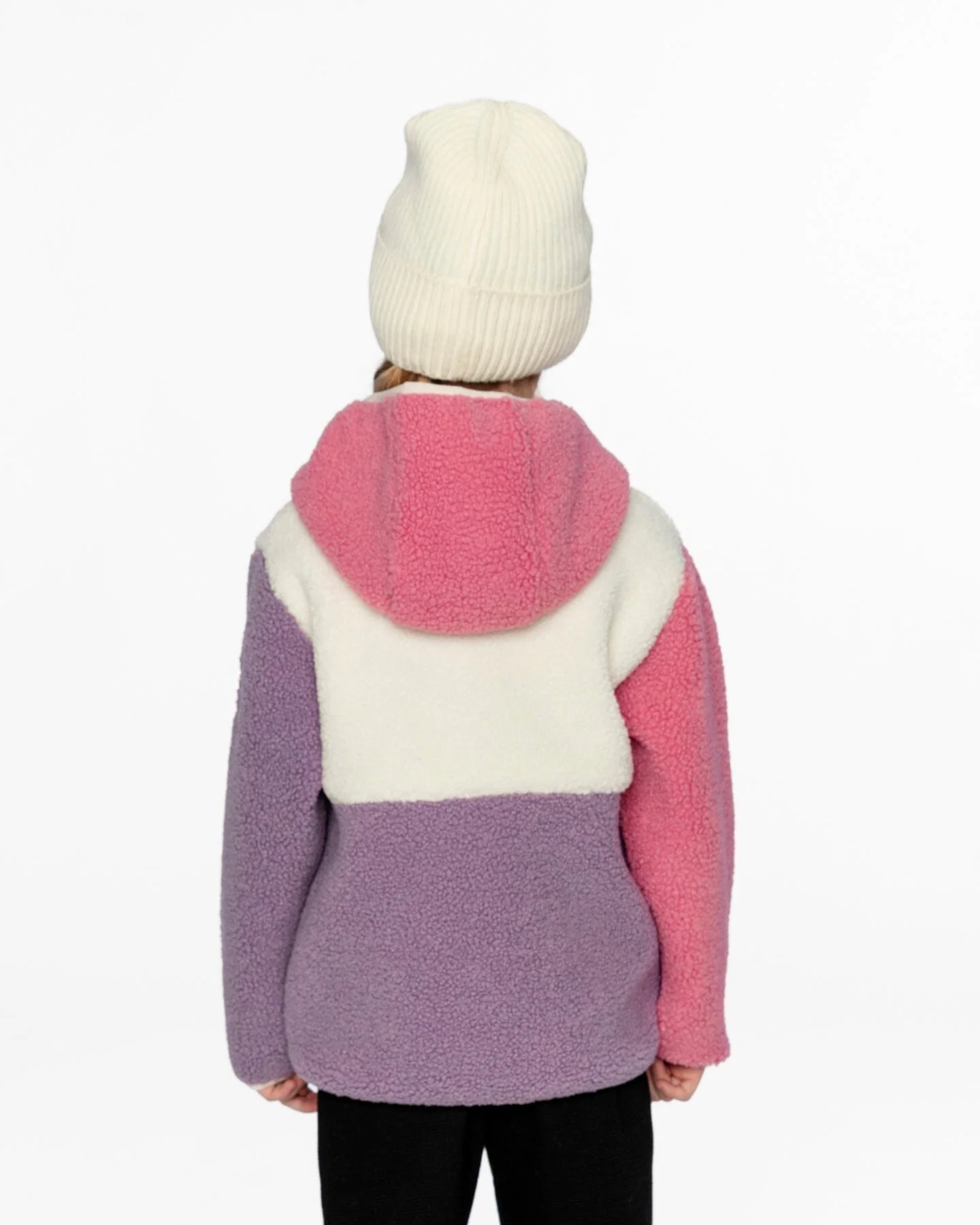 Sherpa Jacket Pink Colorblock - Image 7
