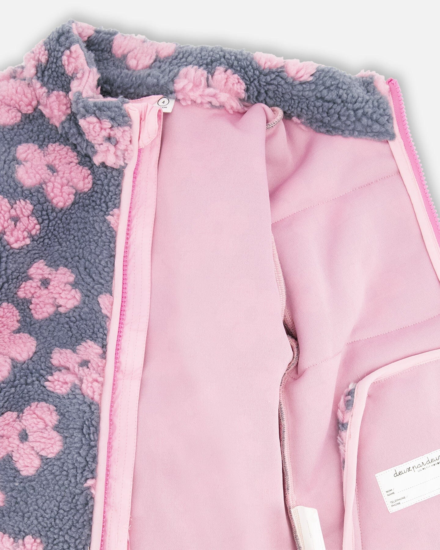 Sherpa Jacket Pink Flowers - Image 6