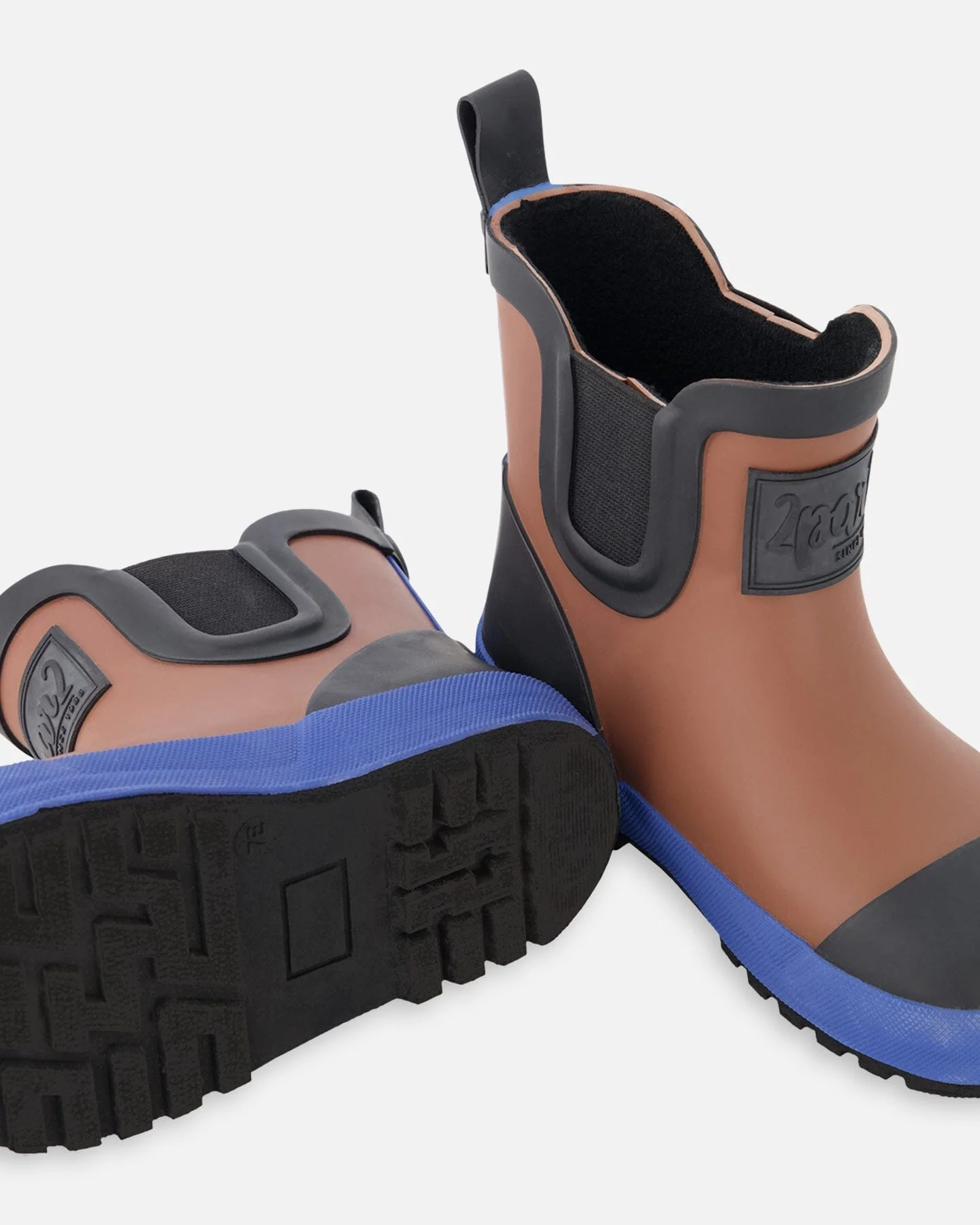 Short Rain Boots In Natural Rubber Brown - Image 3
