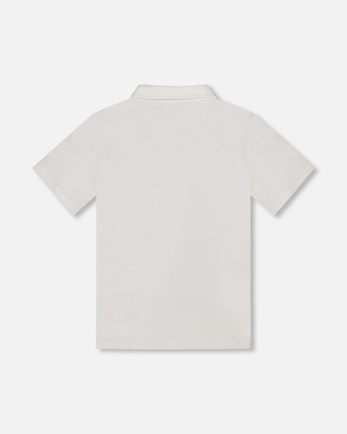 Short Sleeve Polo Shirt White - Image 3