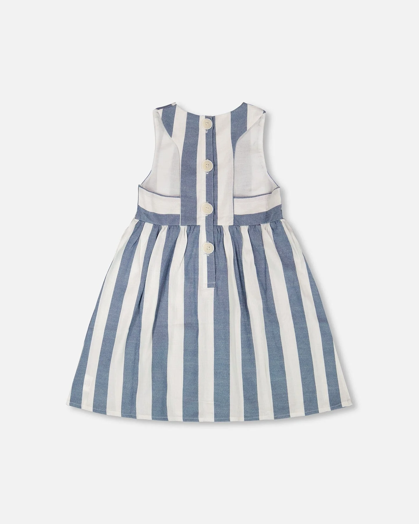 Sleeveless Dress White And Blue Stripes - Image 5